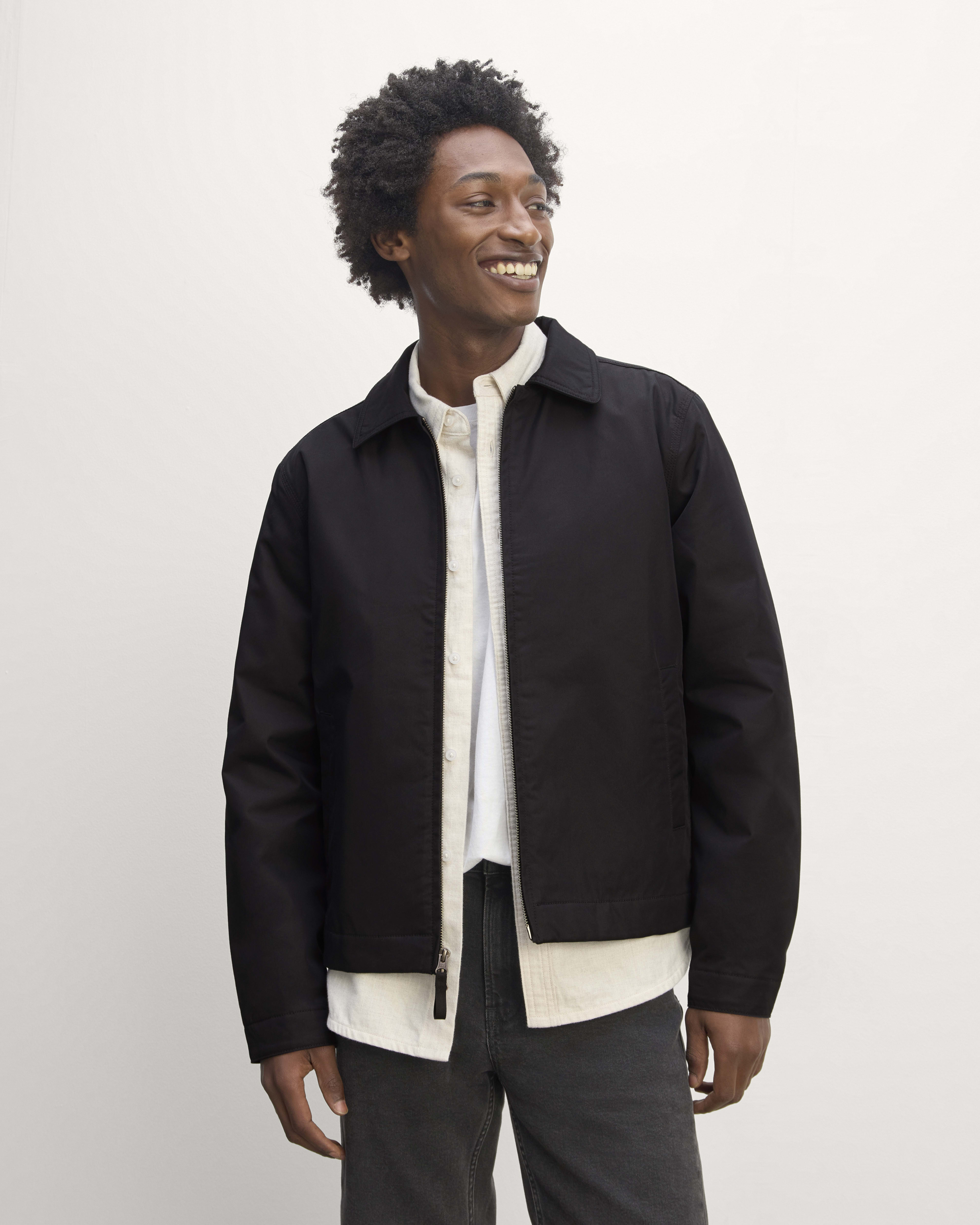 The Filled Harrington Jacket Black Everlane