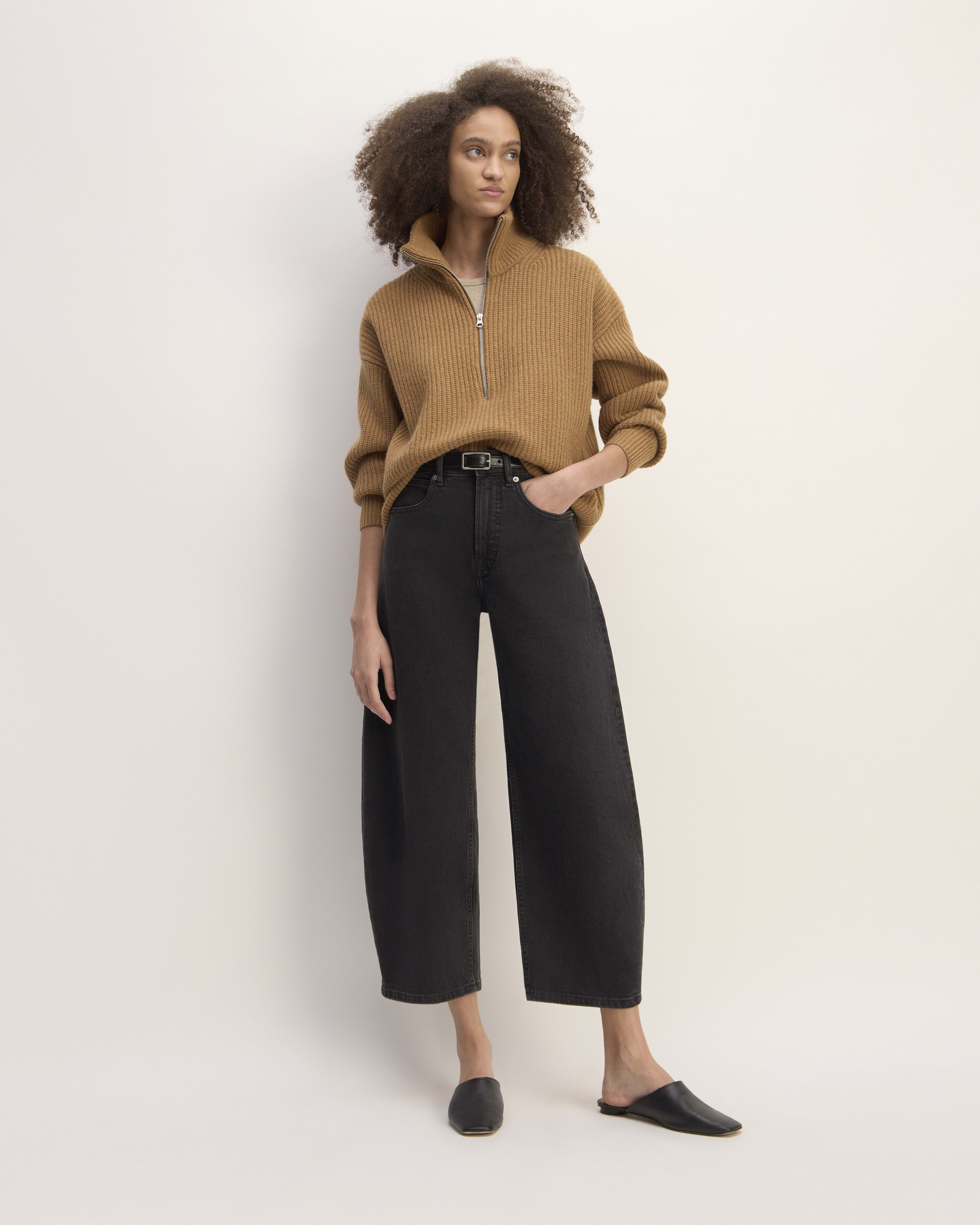 You Should Know Half Zip Pullover in Deep Camel