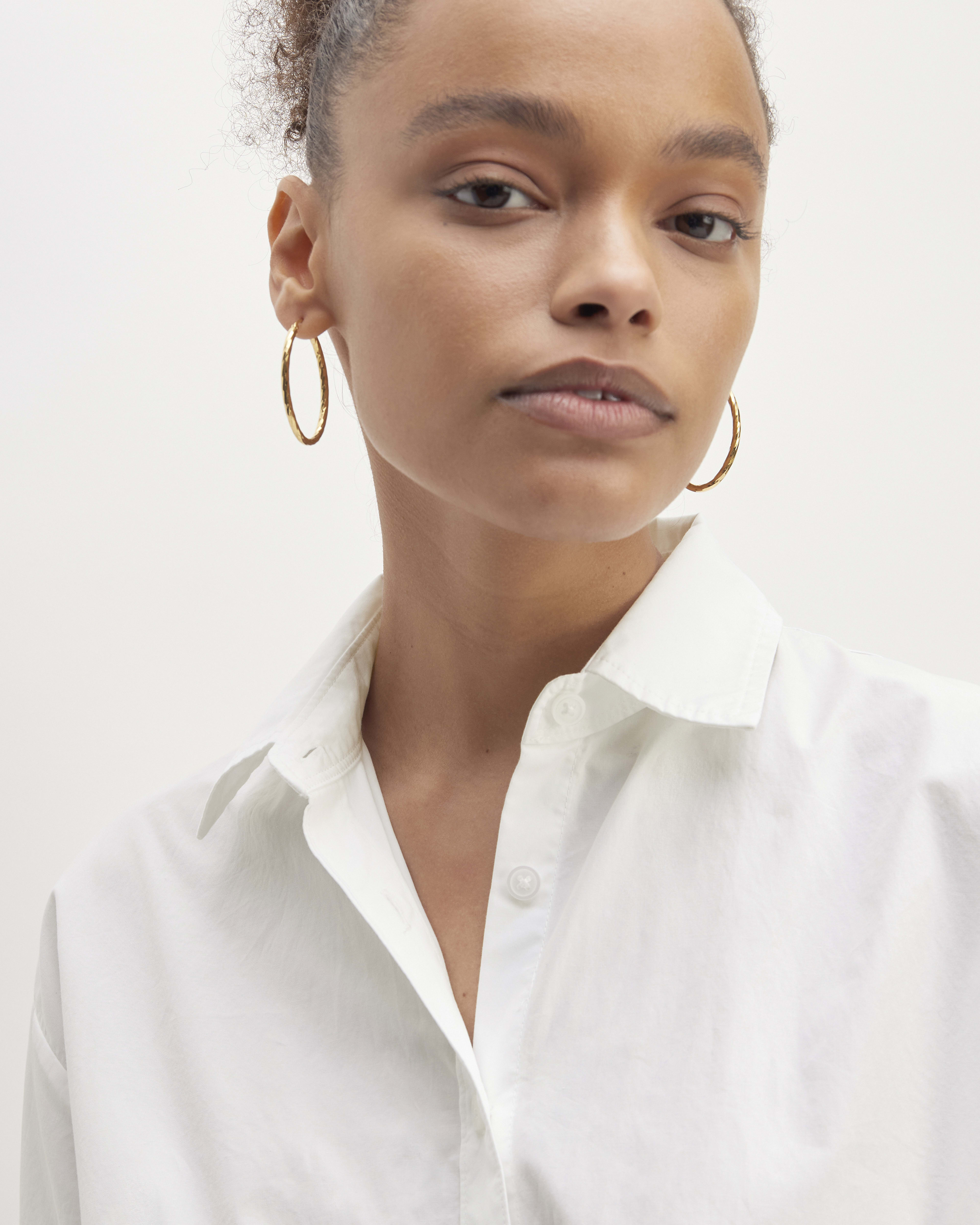 Avril Supima Cotton White Shirt With Short