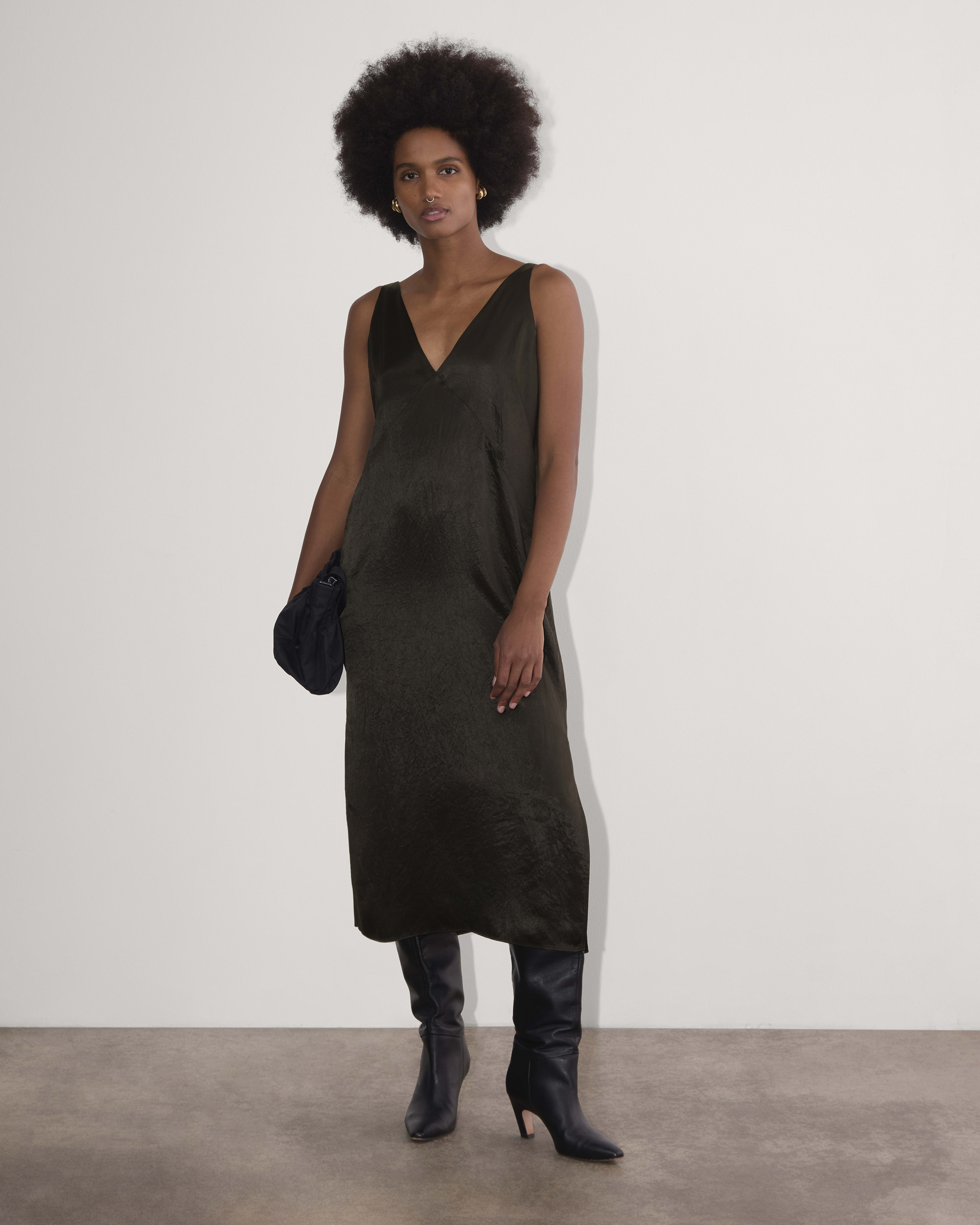 Everlane silk slip dress store