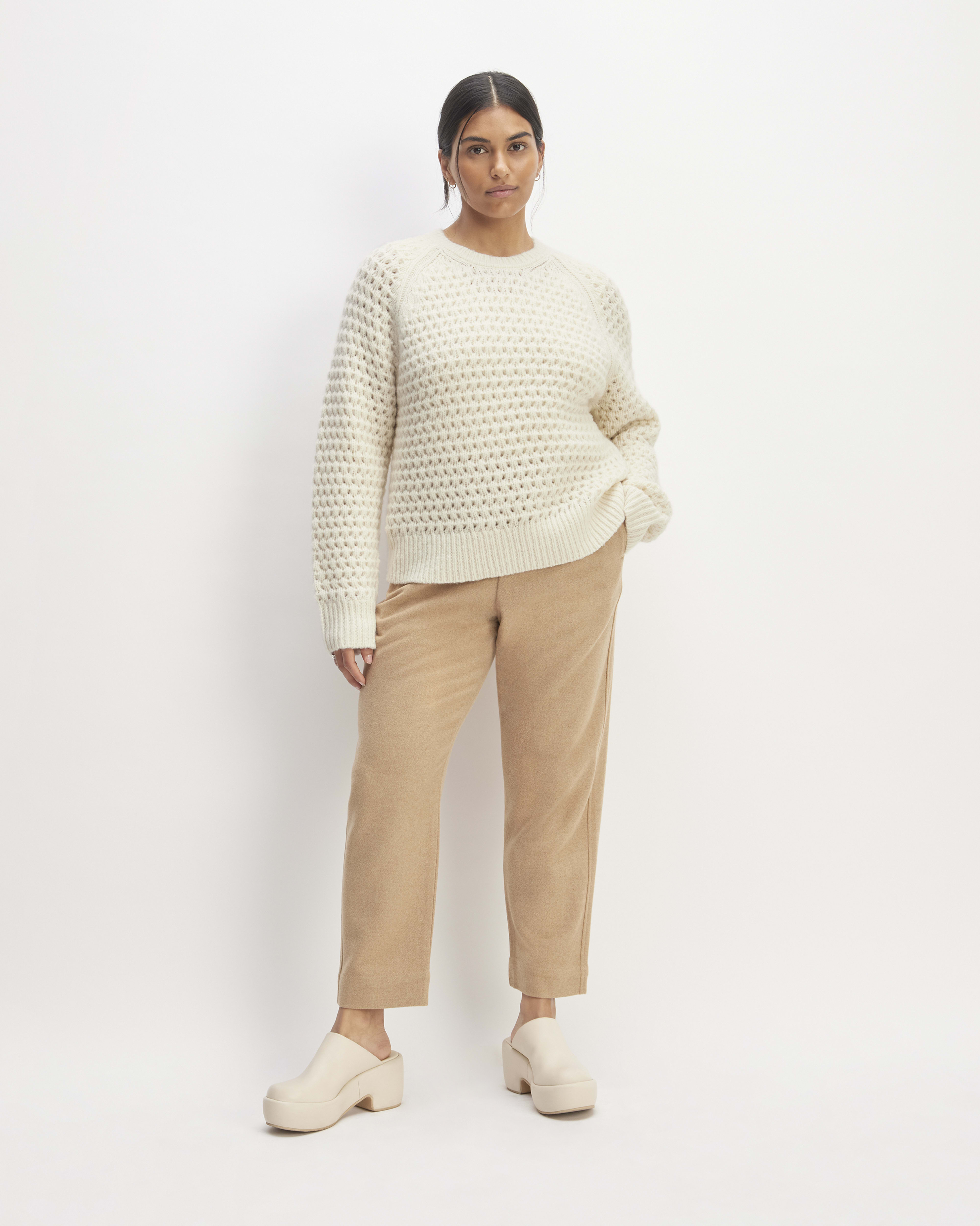 The Cloud Oversized Textured Crew Bone Everlane