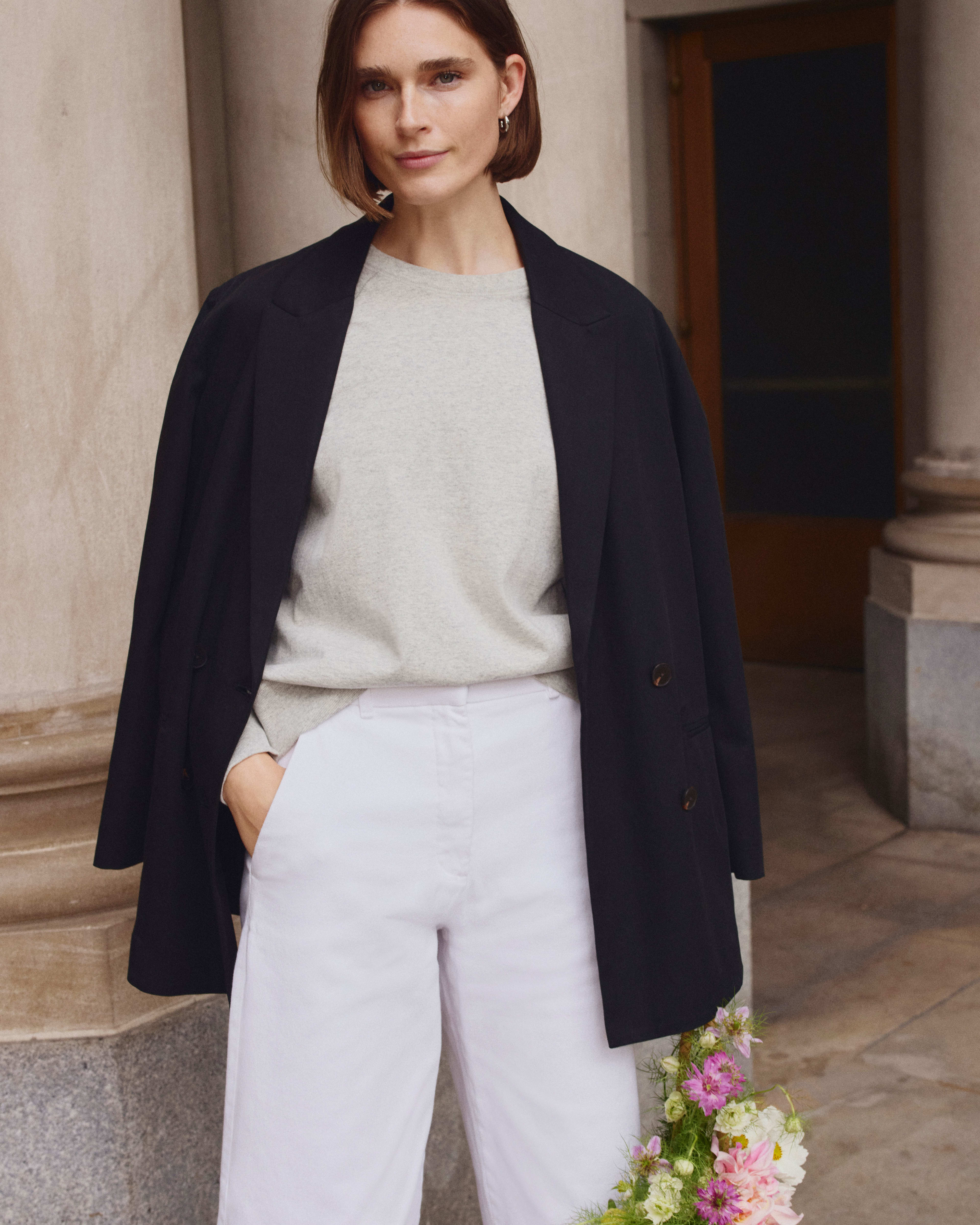 The Double-Breasted Blazer in Buttersmooth Black – Everlane