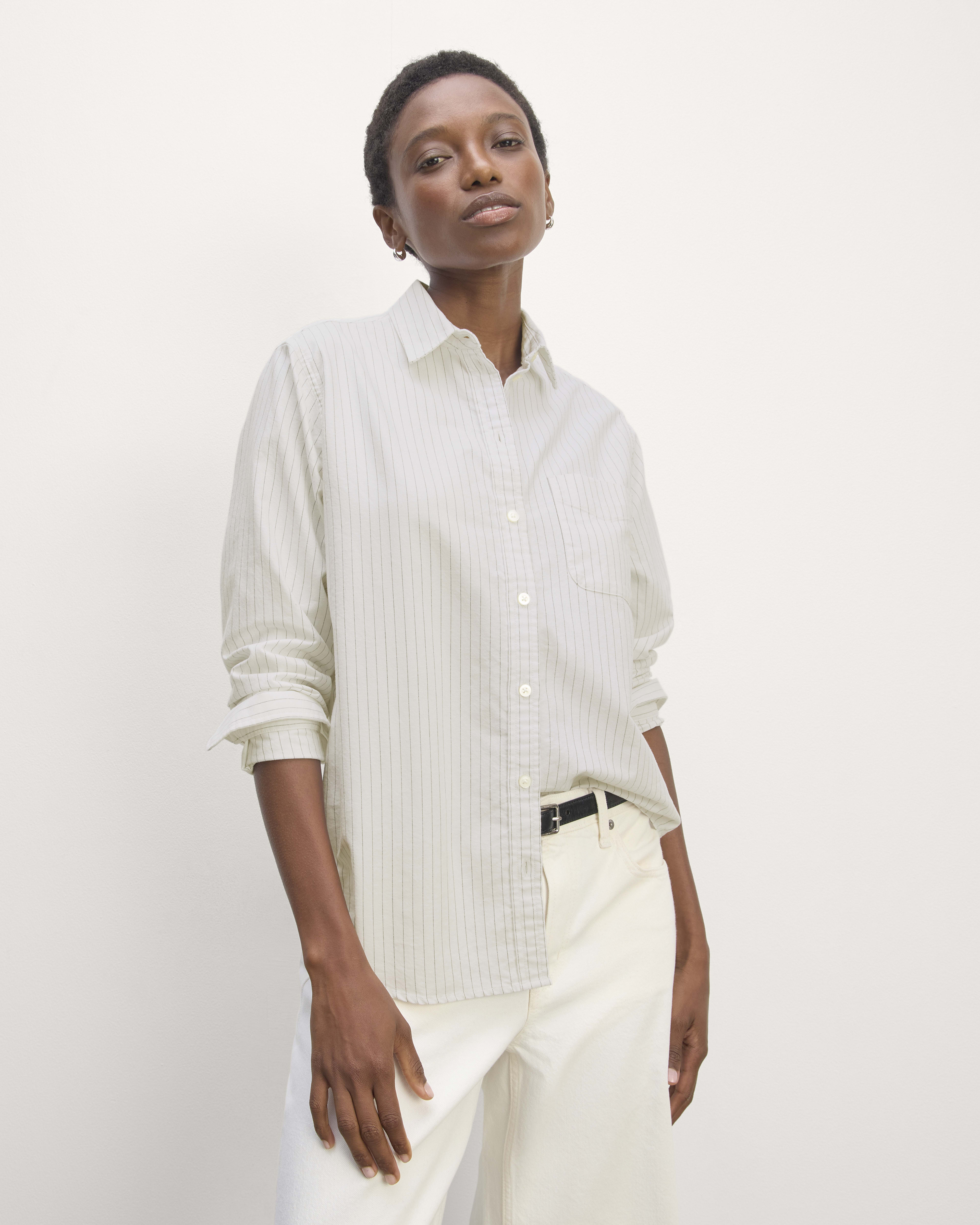 The Must Have Oxford Shirt White Black Everlane