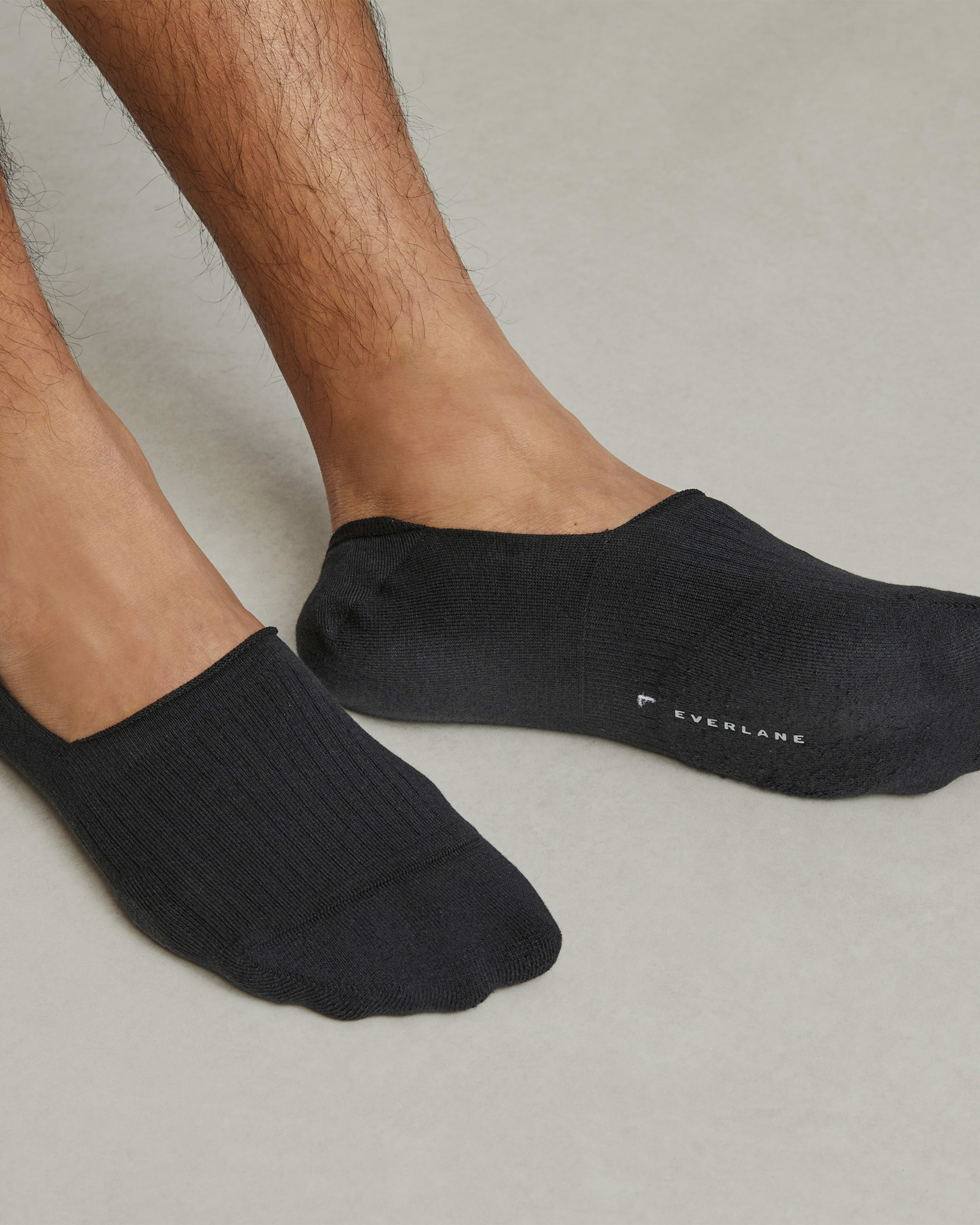 The Organic Cotton NoShow Sock 3Pack Black Everlane