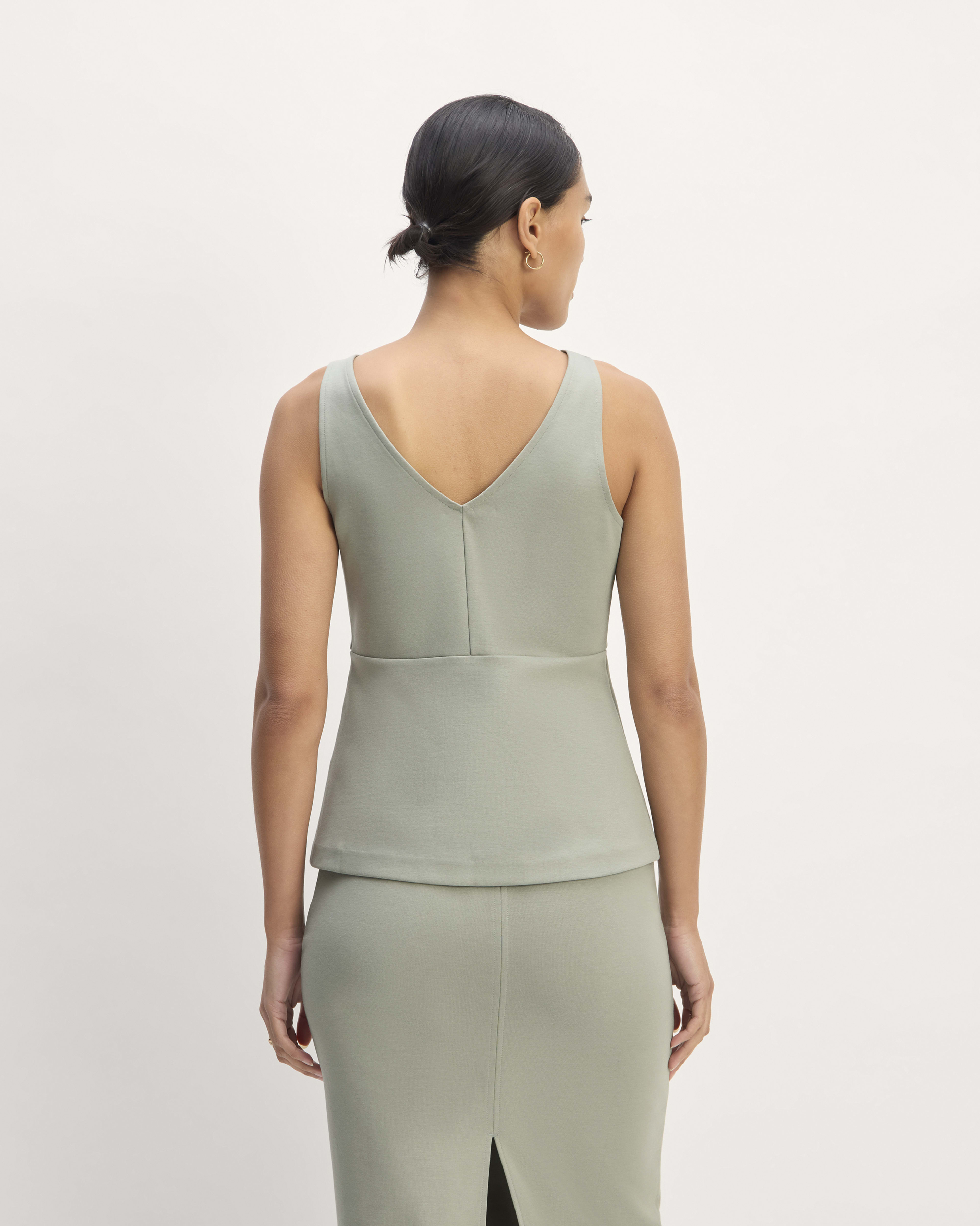 Breigh Sage Flower V Neck Top