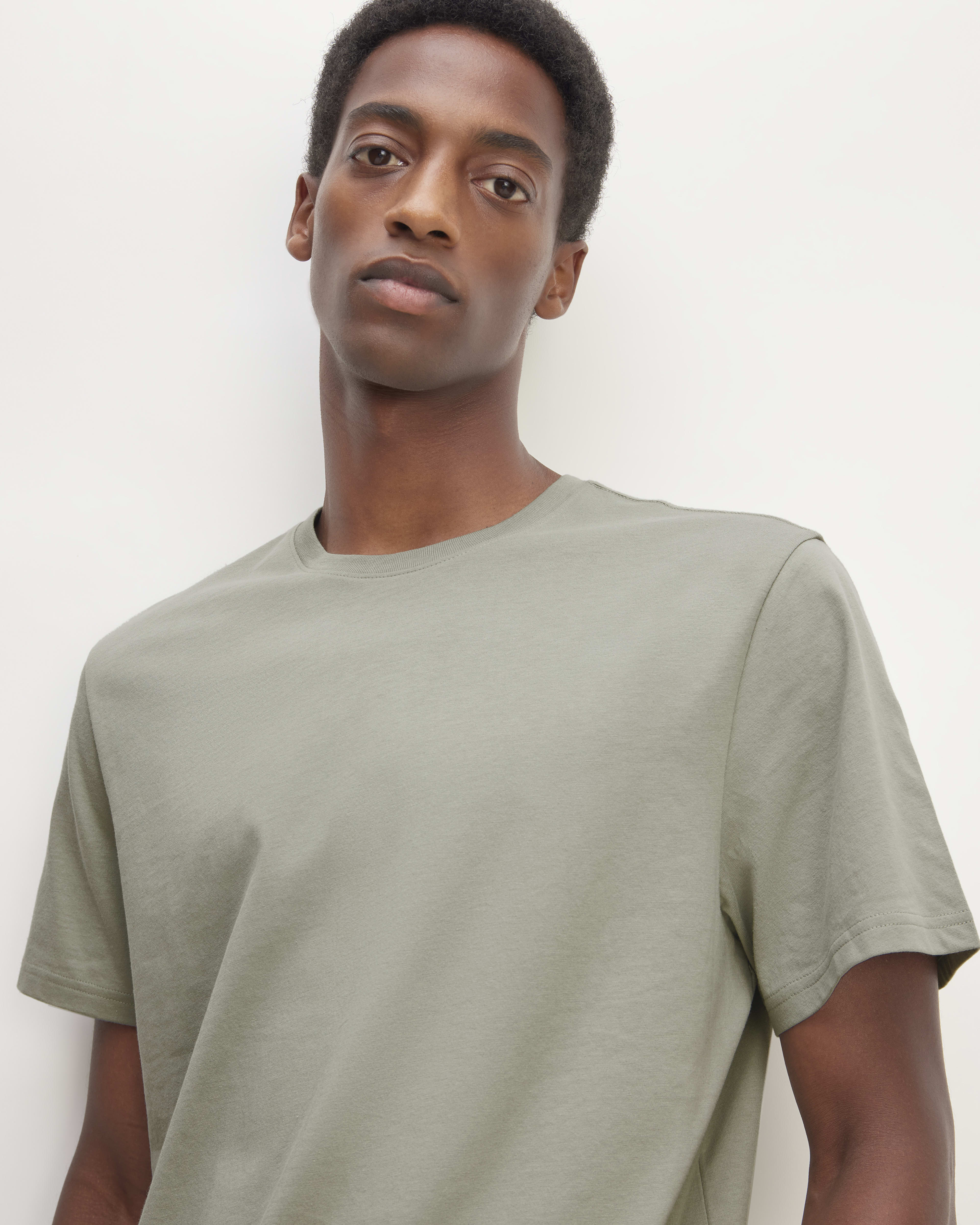 The Essential Organic Crew Sage Green Everlane