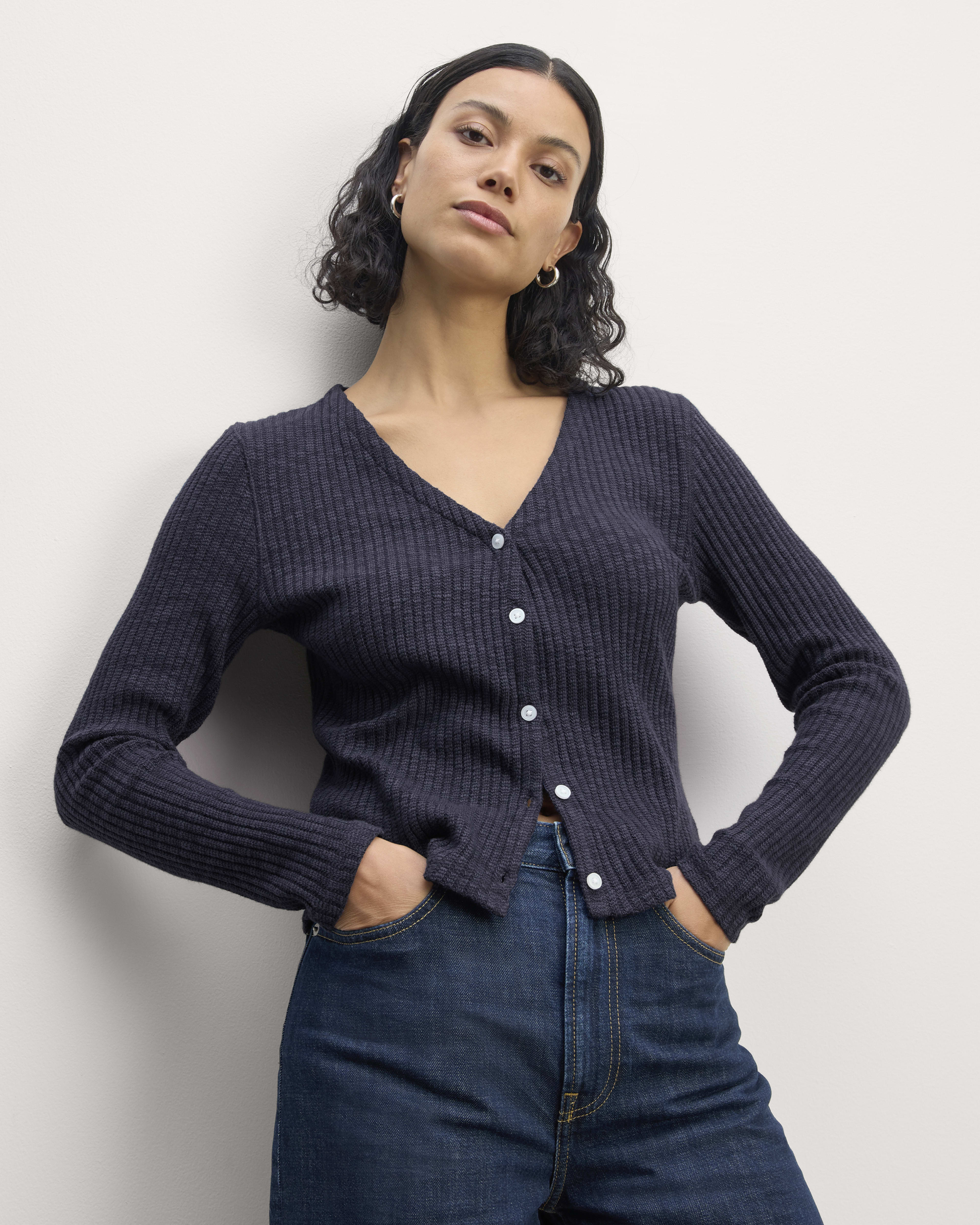 Everlane texture cotton cardigan review top