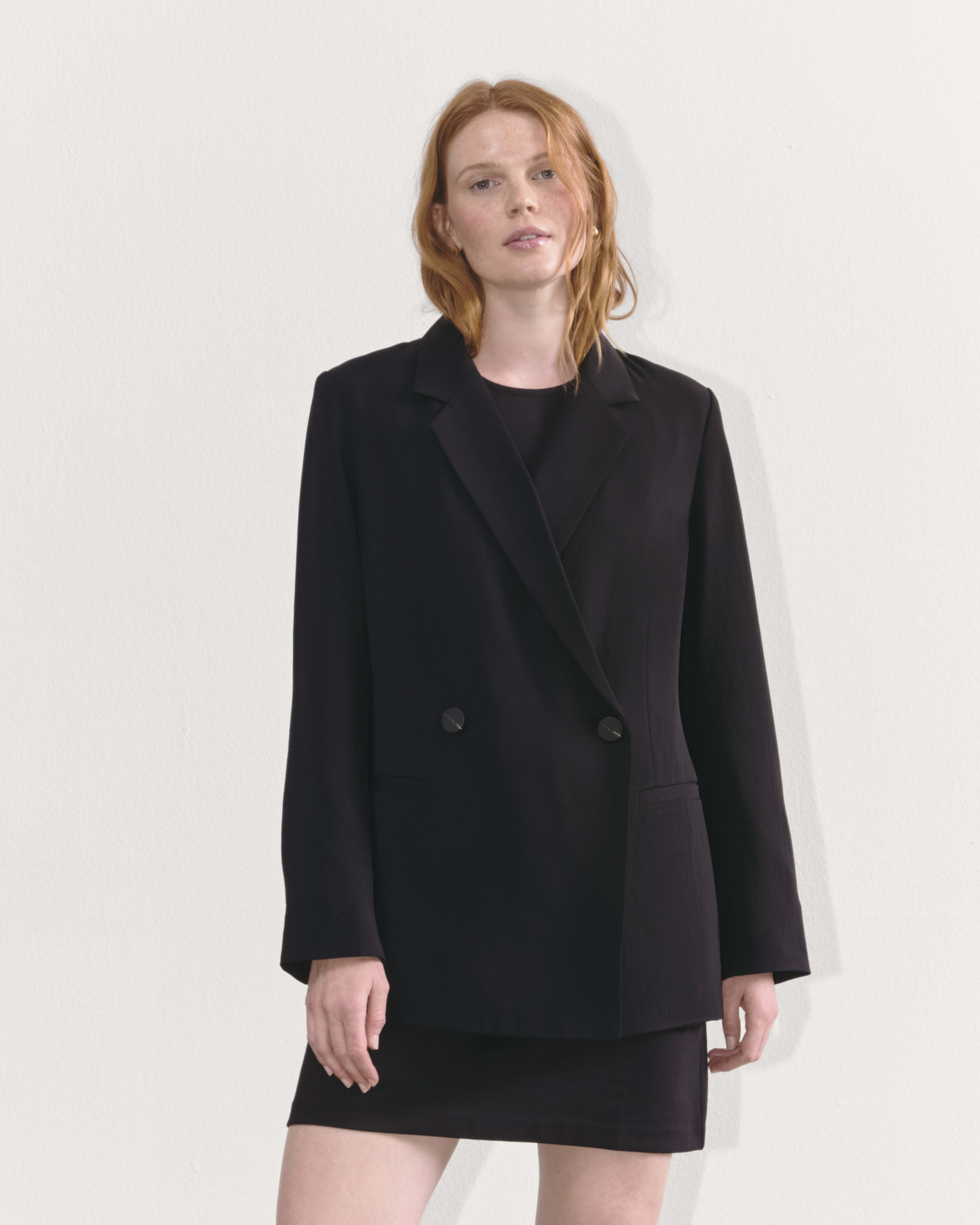 The Drapey Blazer Black Everlane