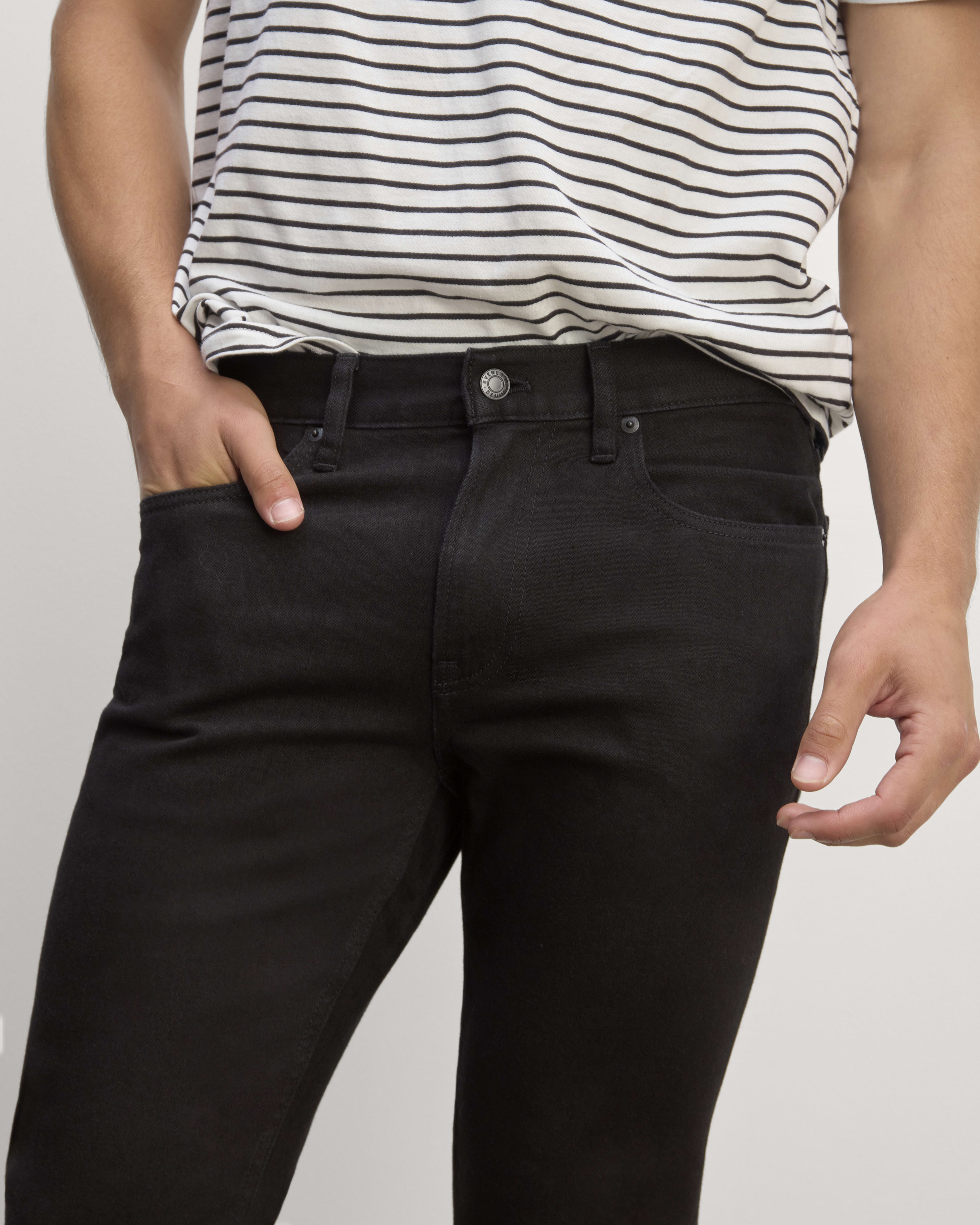 Slim Fit Mens Jeans Comfortable Cotton BlackGrey 7220