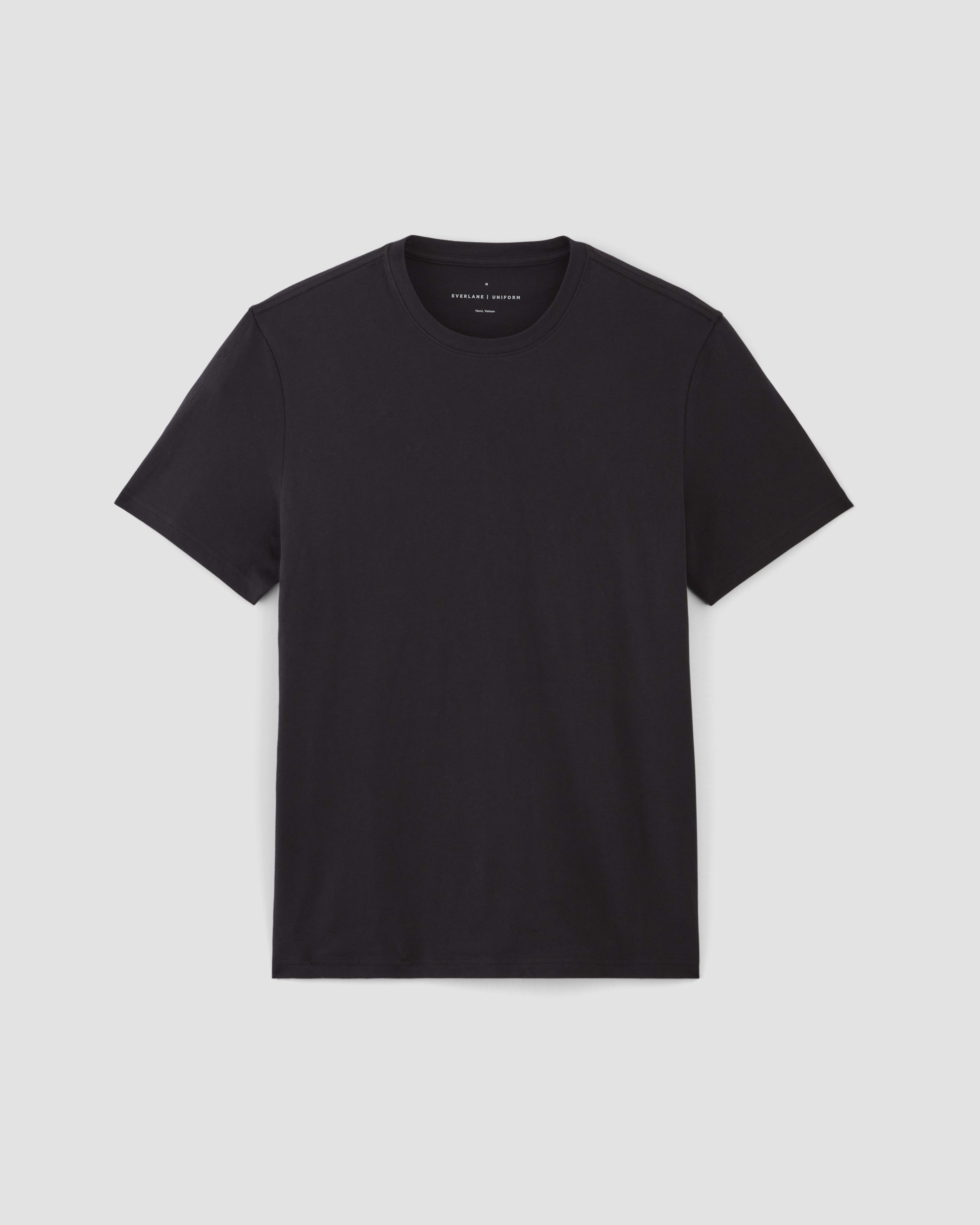 The Essential Organic Crew Black Everlane
