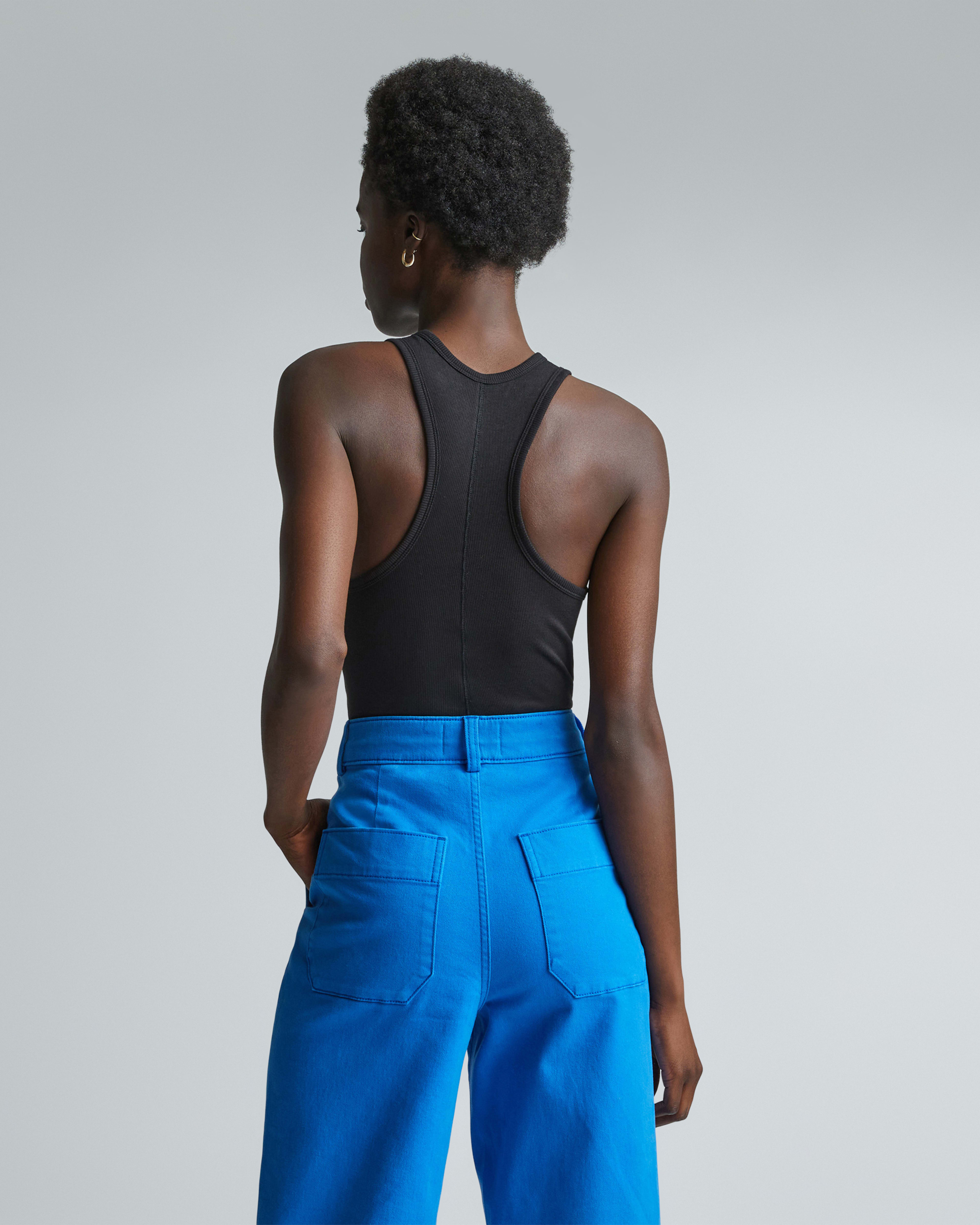 The Luxe Rib Racerback Tank | Black – Everlane