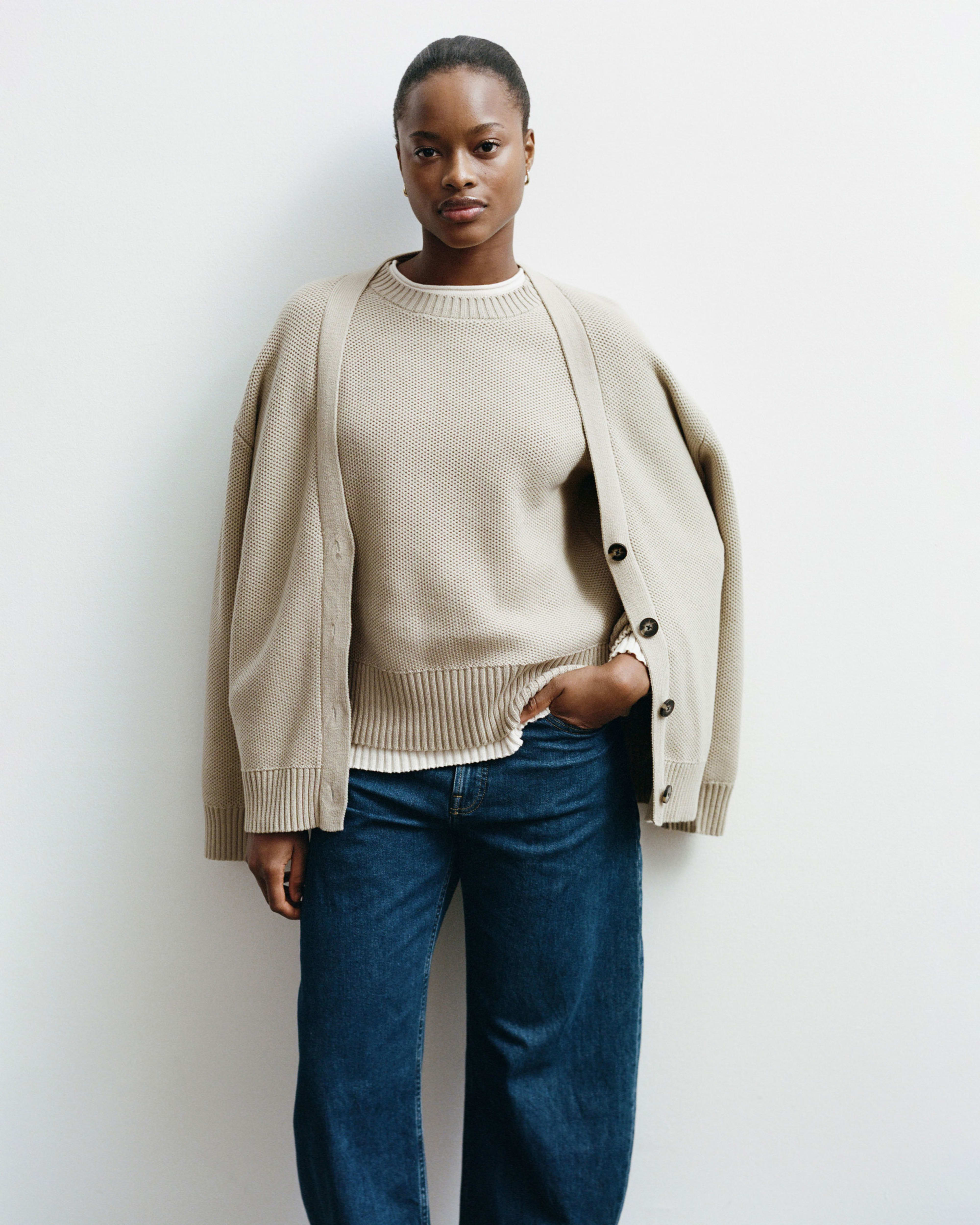 Crew neck cardigans womens on sale