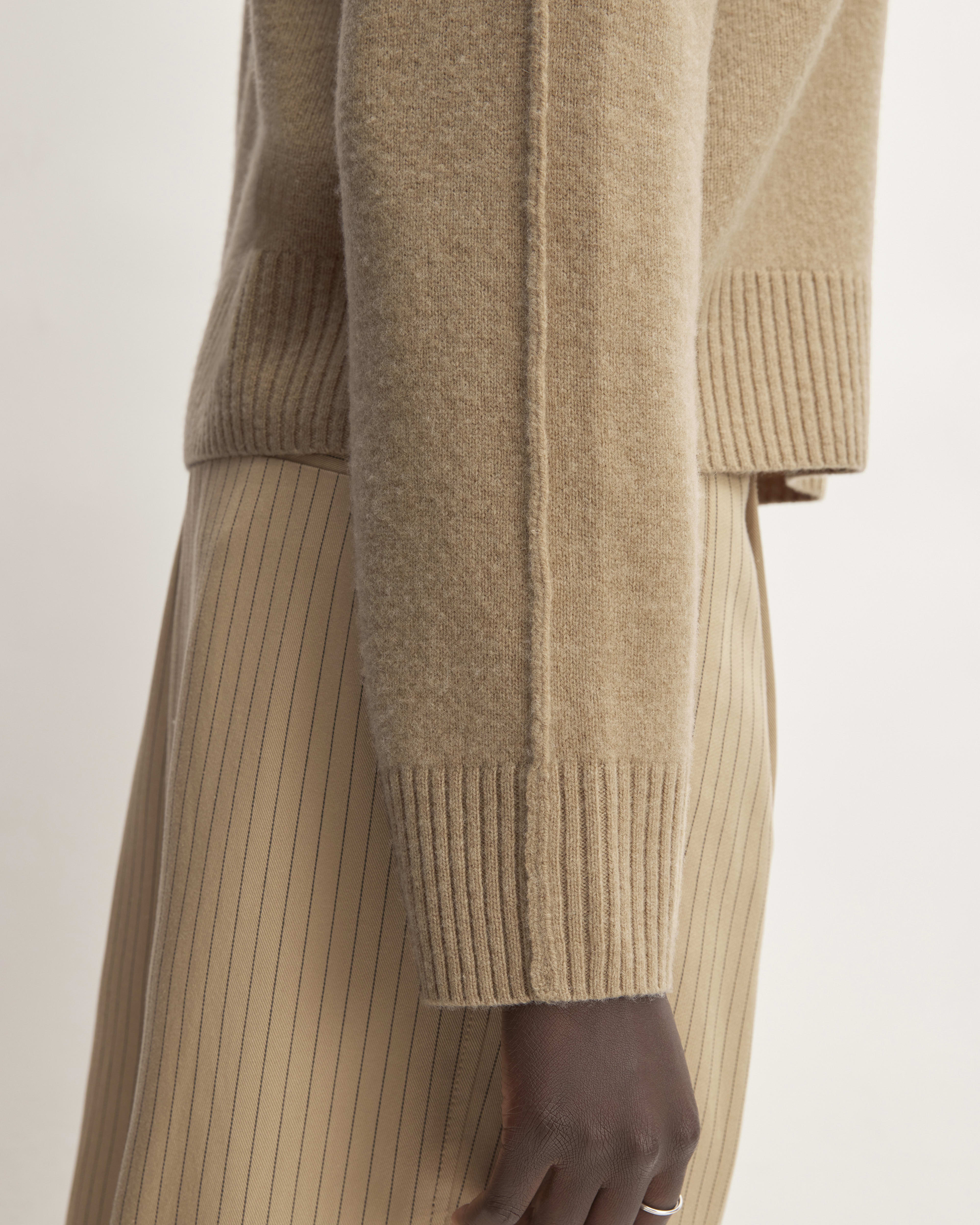 The Good Merino Wool Mockneck Sweater Light Camel Everlane