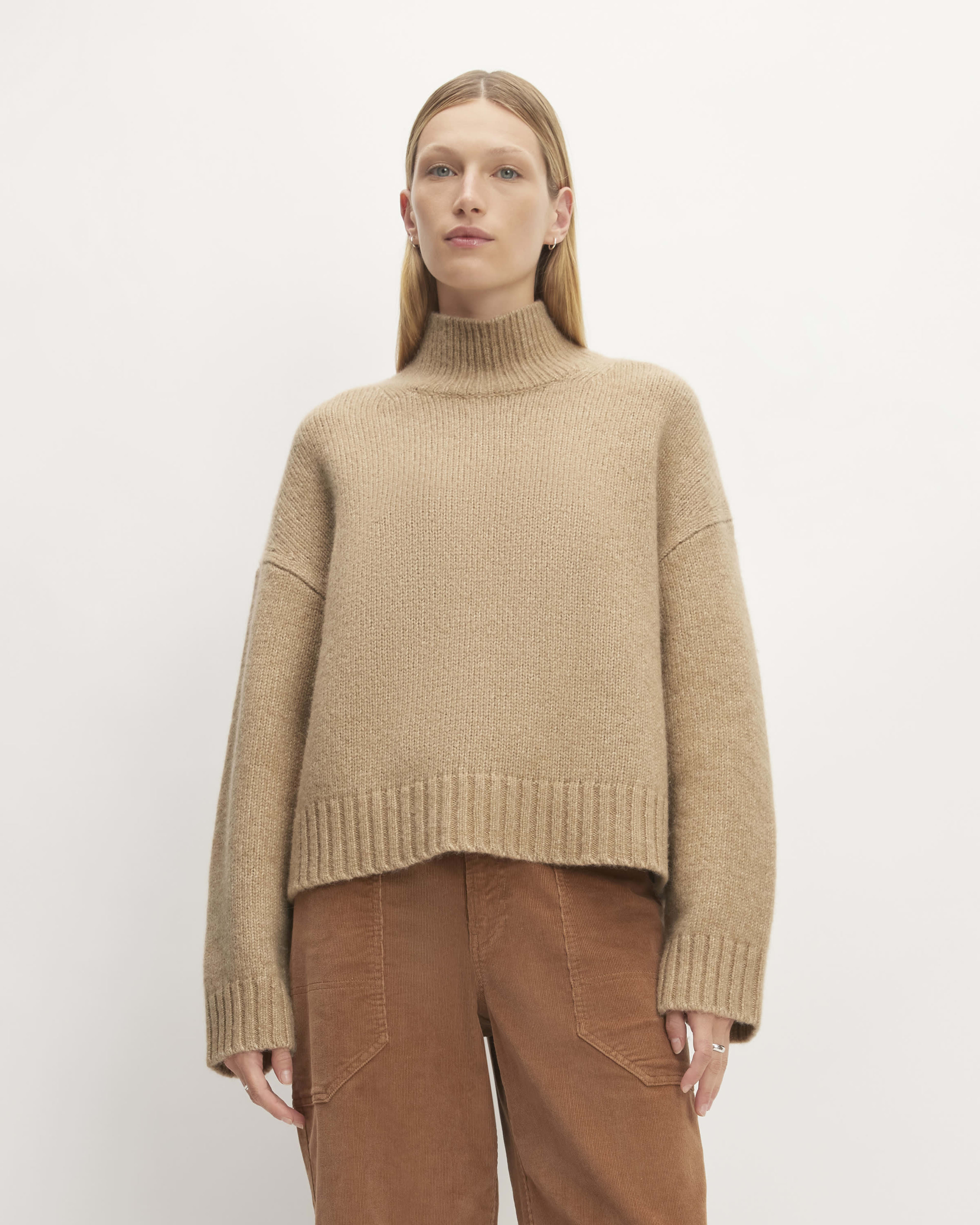 The Cloud Oversized Turtleneck Tiger s Eye Everlane