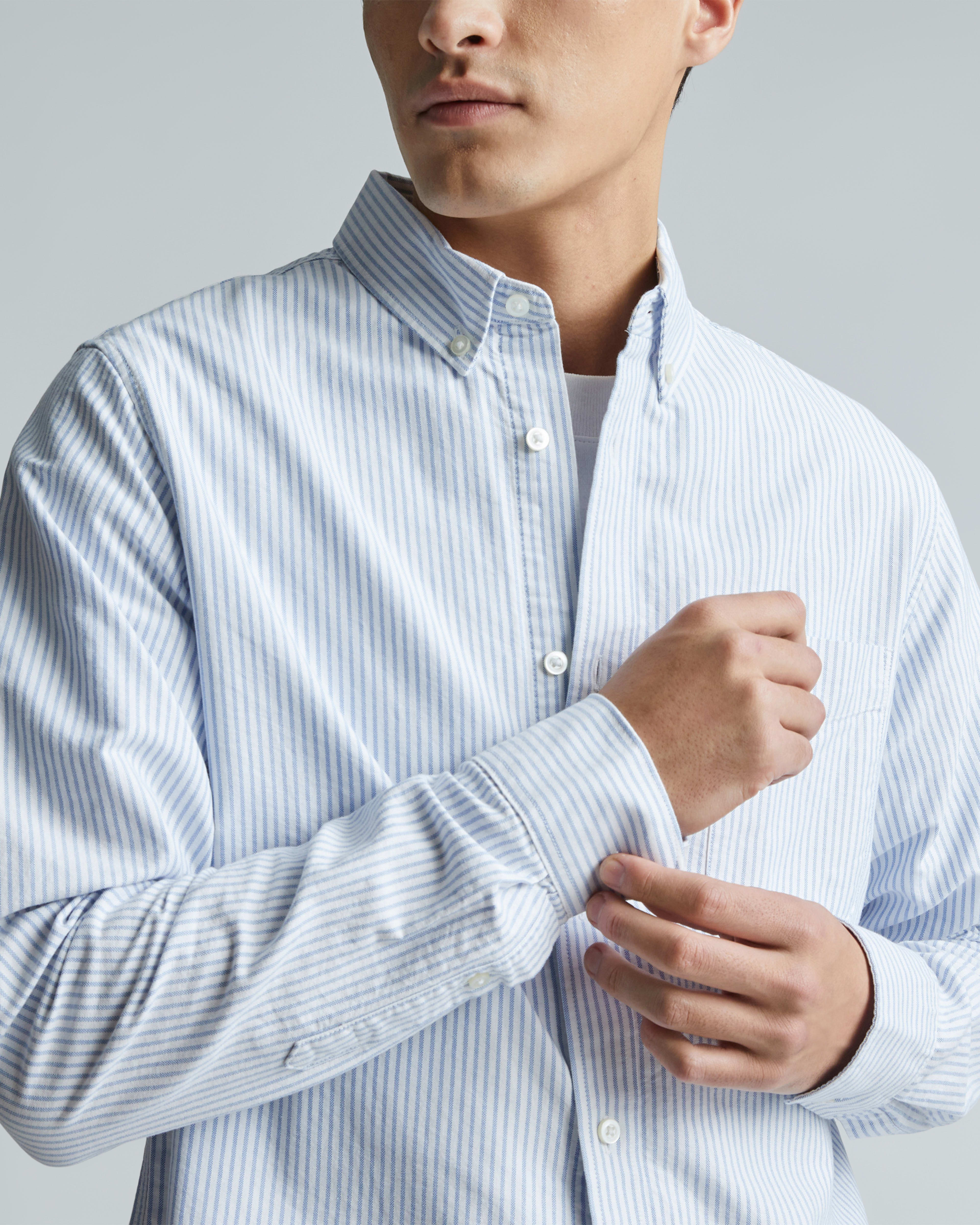 The Classic Oxford Shirt White / Blue Everlane