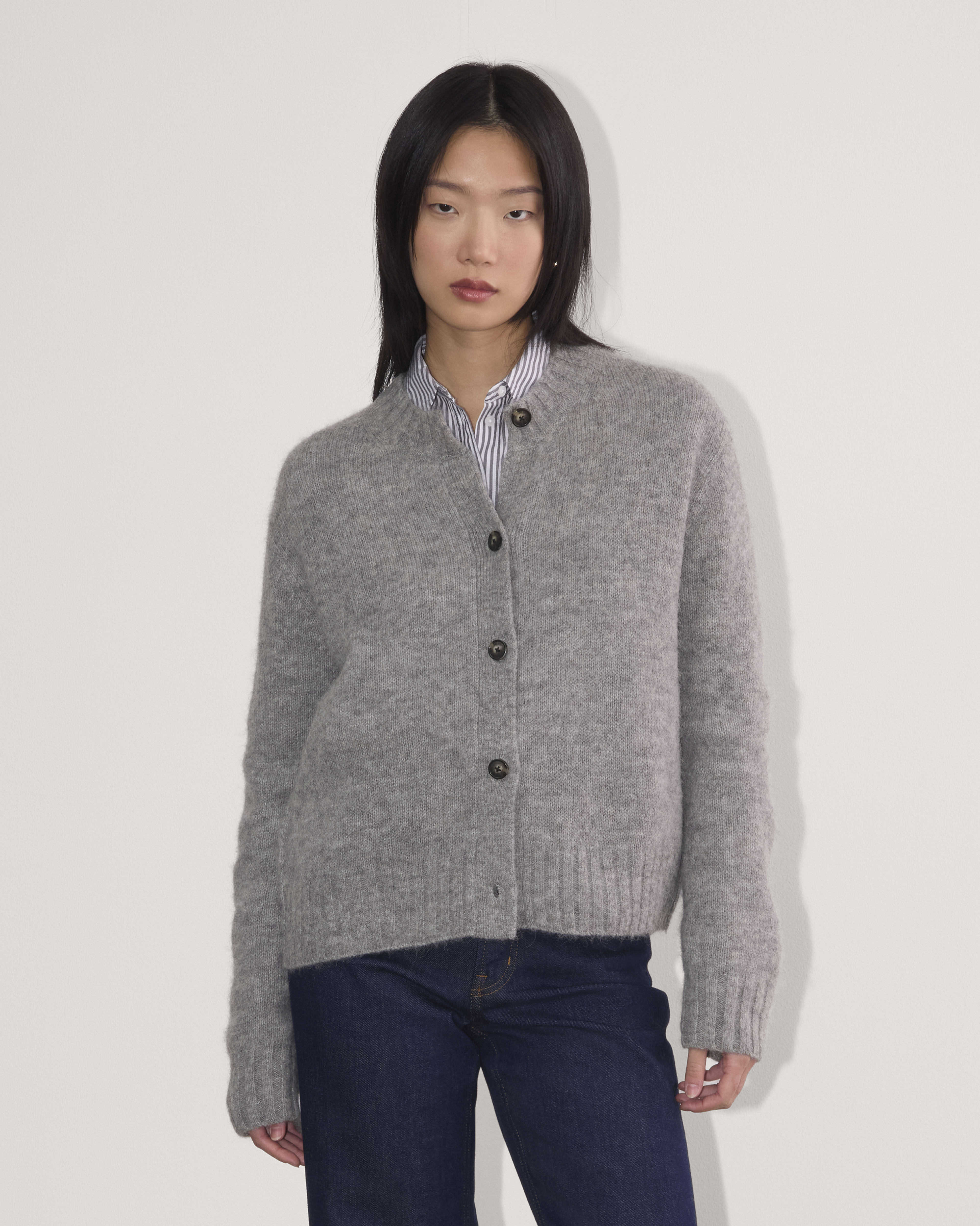 The Crew Cardigan in Alpaca