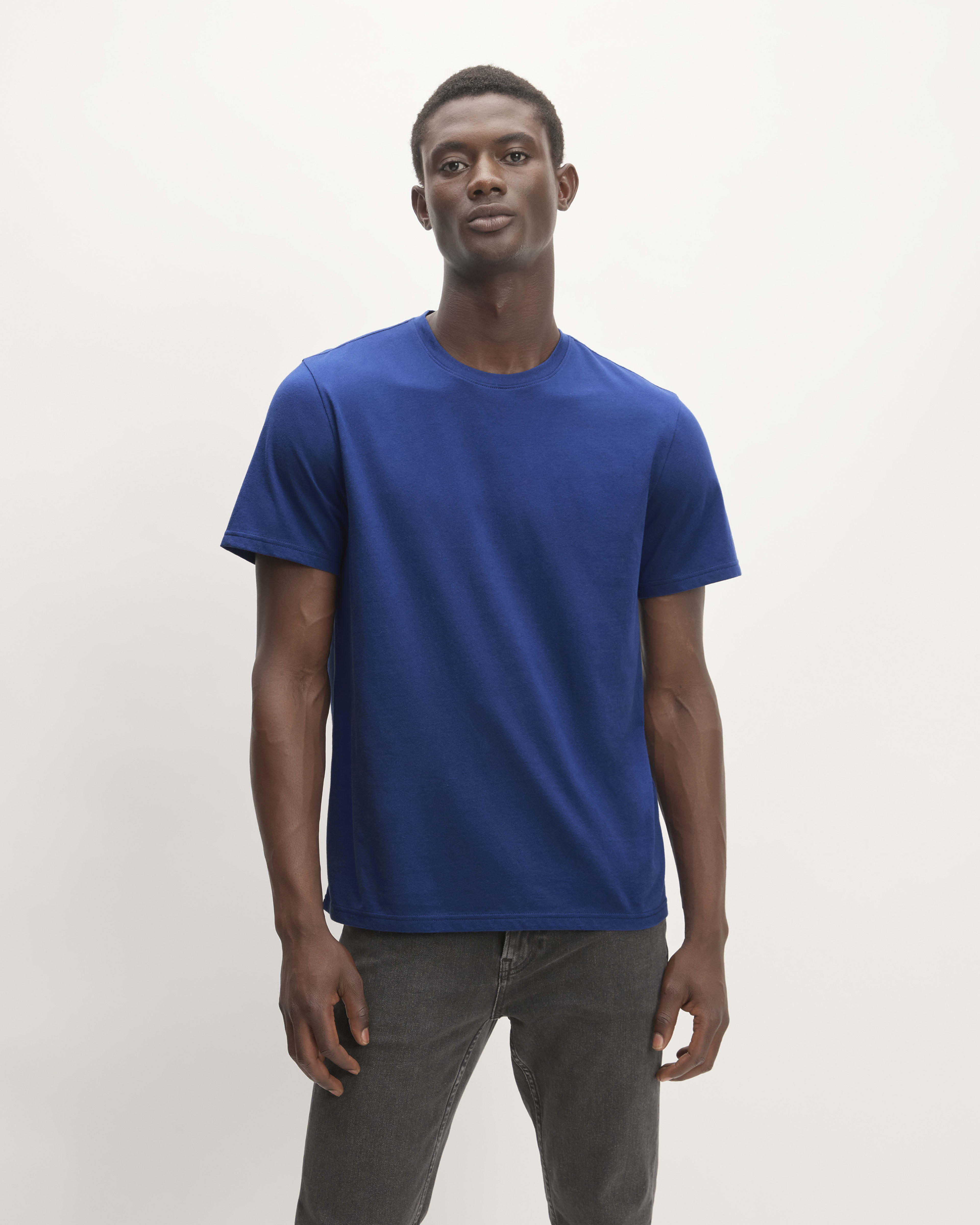 The Essential Organic Crew Bellwether Blue – Everlane