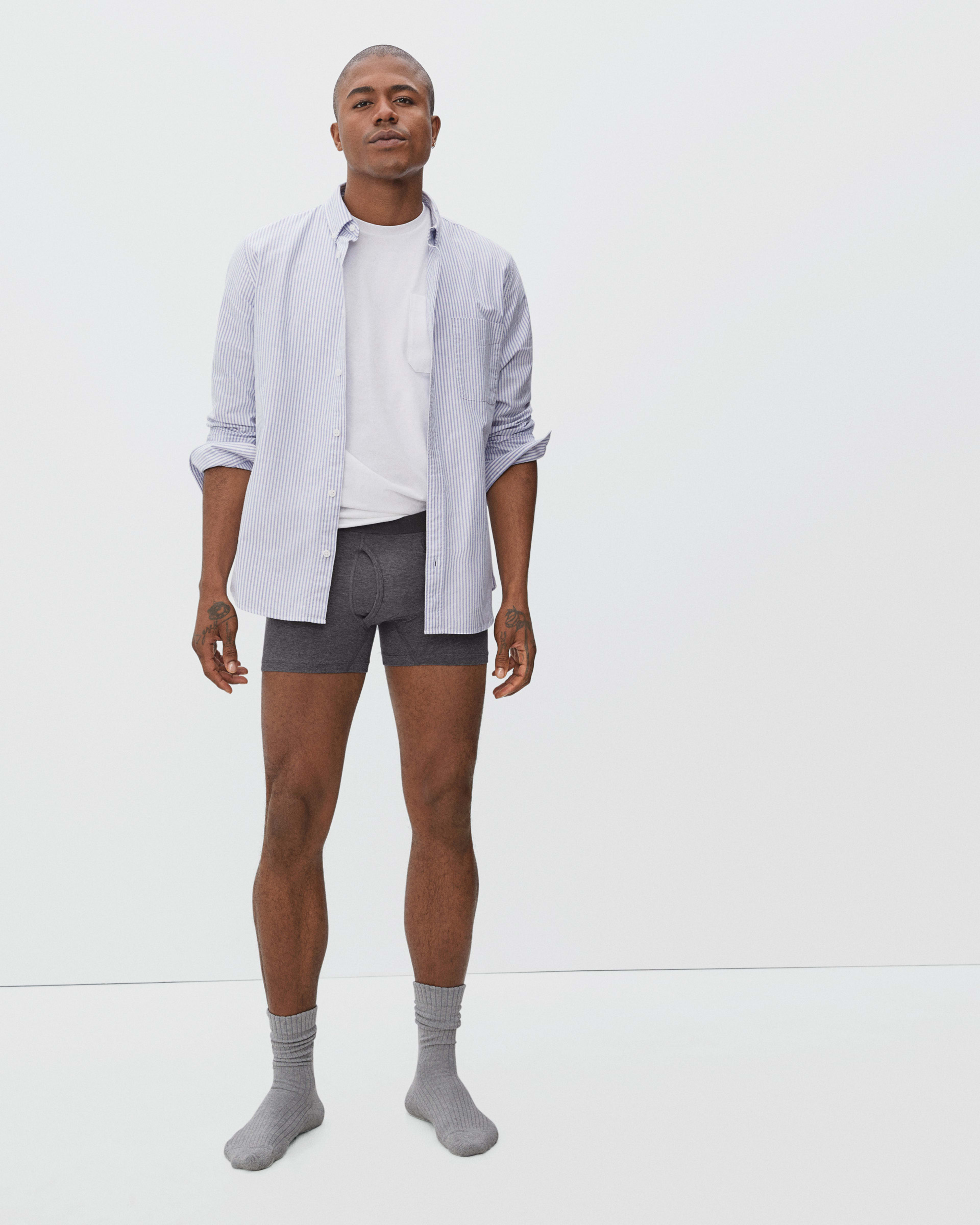 The Supima® Boxer Brief | Uniform Heather Charcoal – Everlane