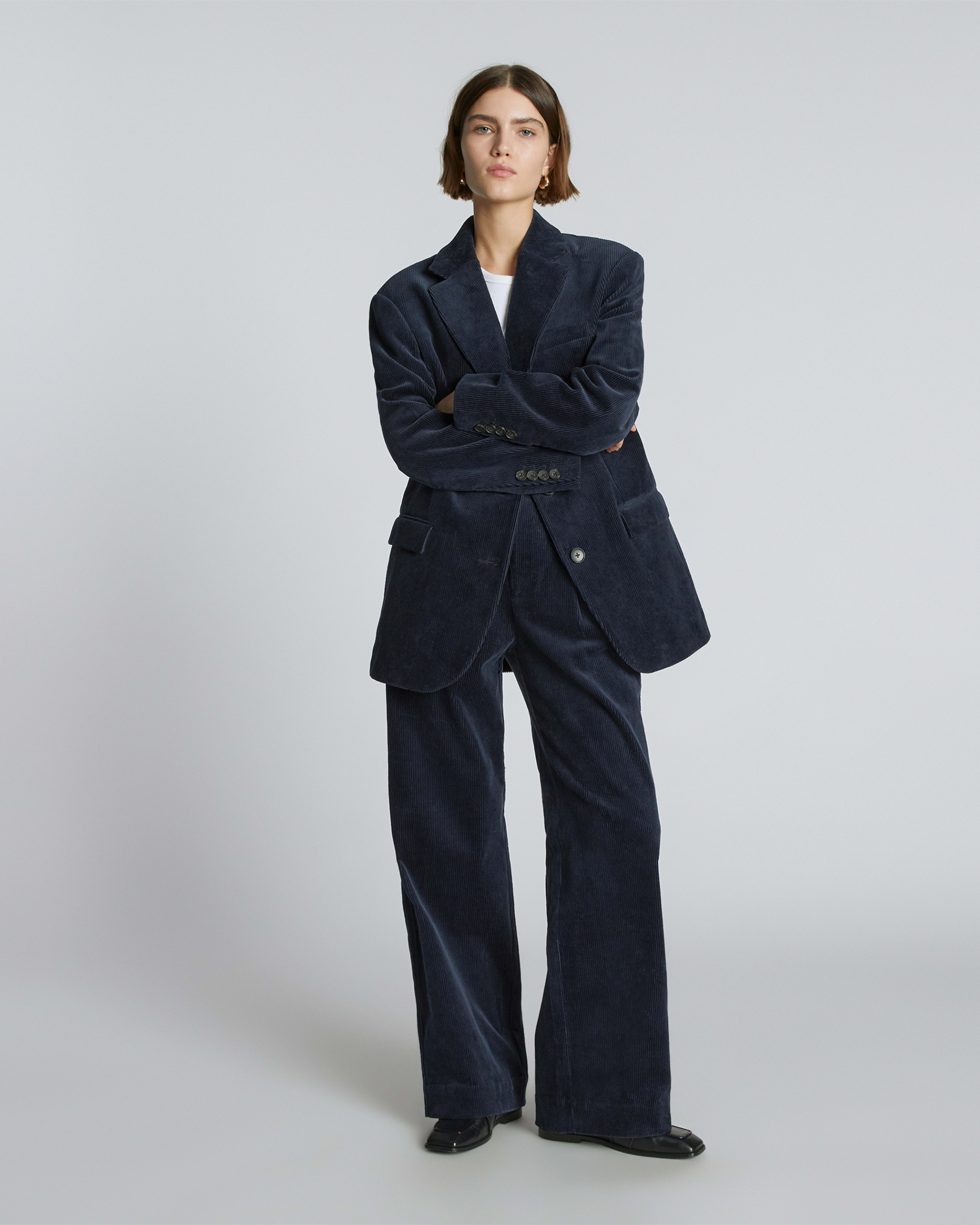 Ladies corduroy trouser hot sale suit