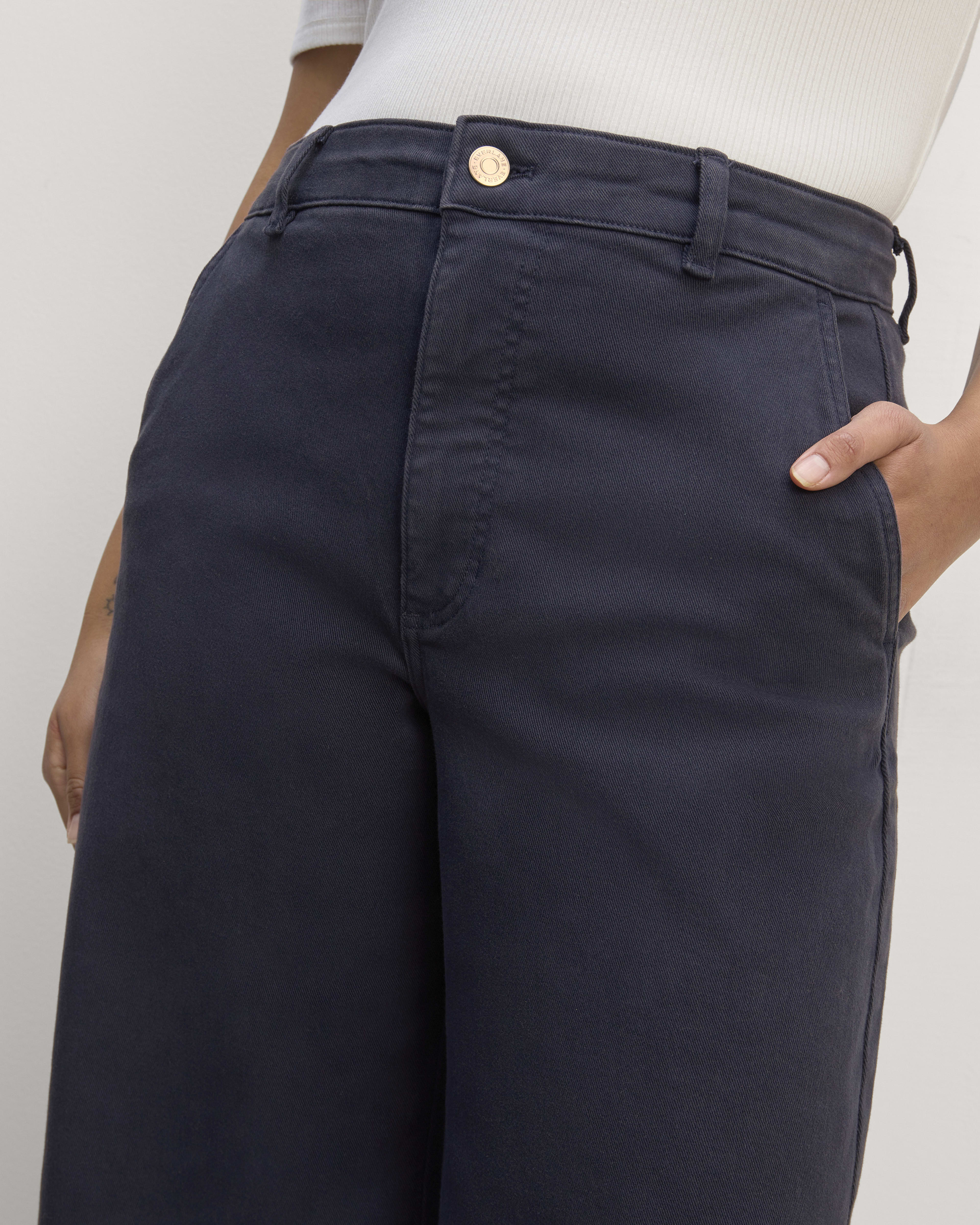 The Utility Wide-Leg Pant Navy – Everlane