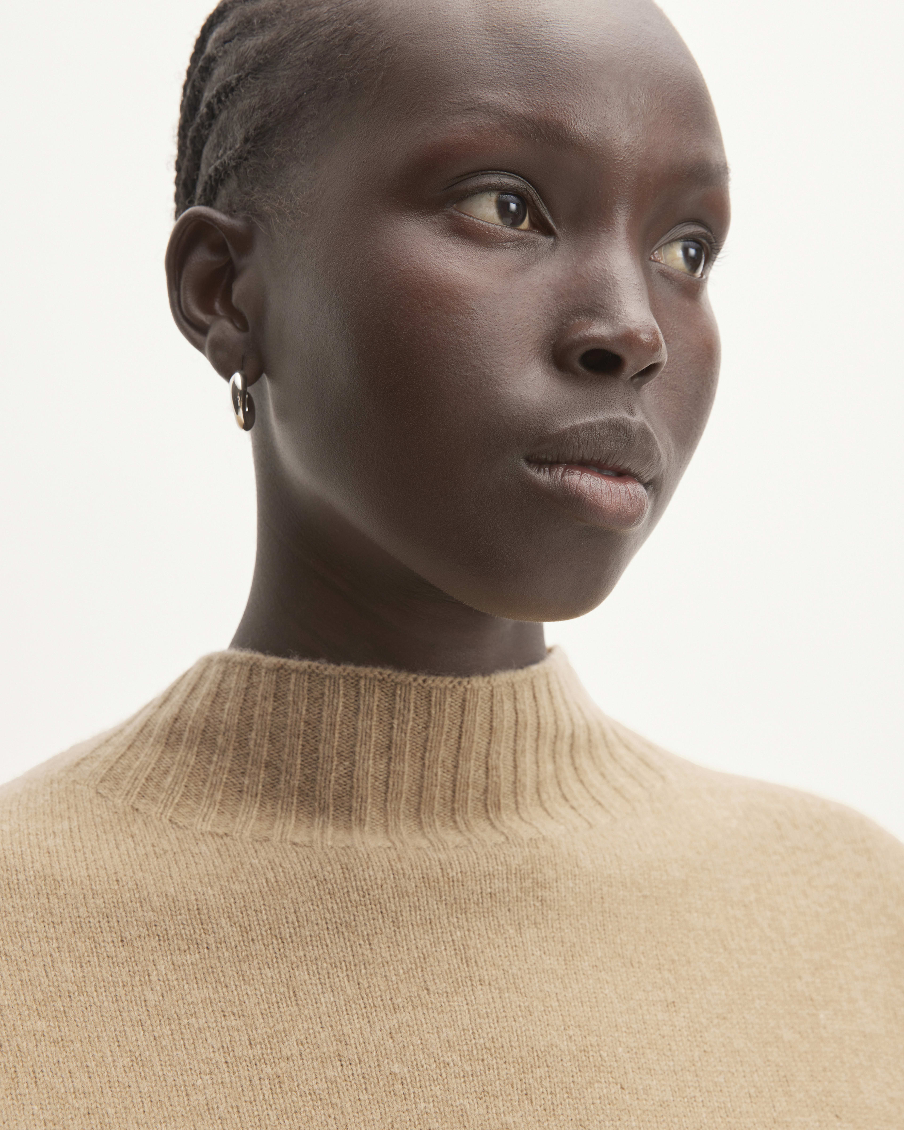 The Good Merino Wool Mockneck Sweater Light Camel Everlane