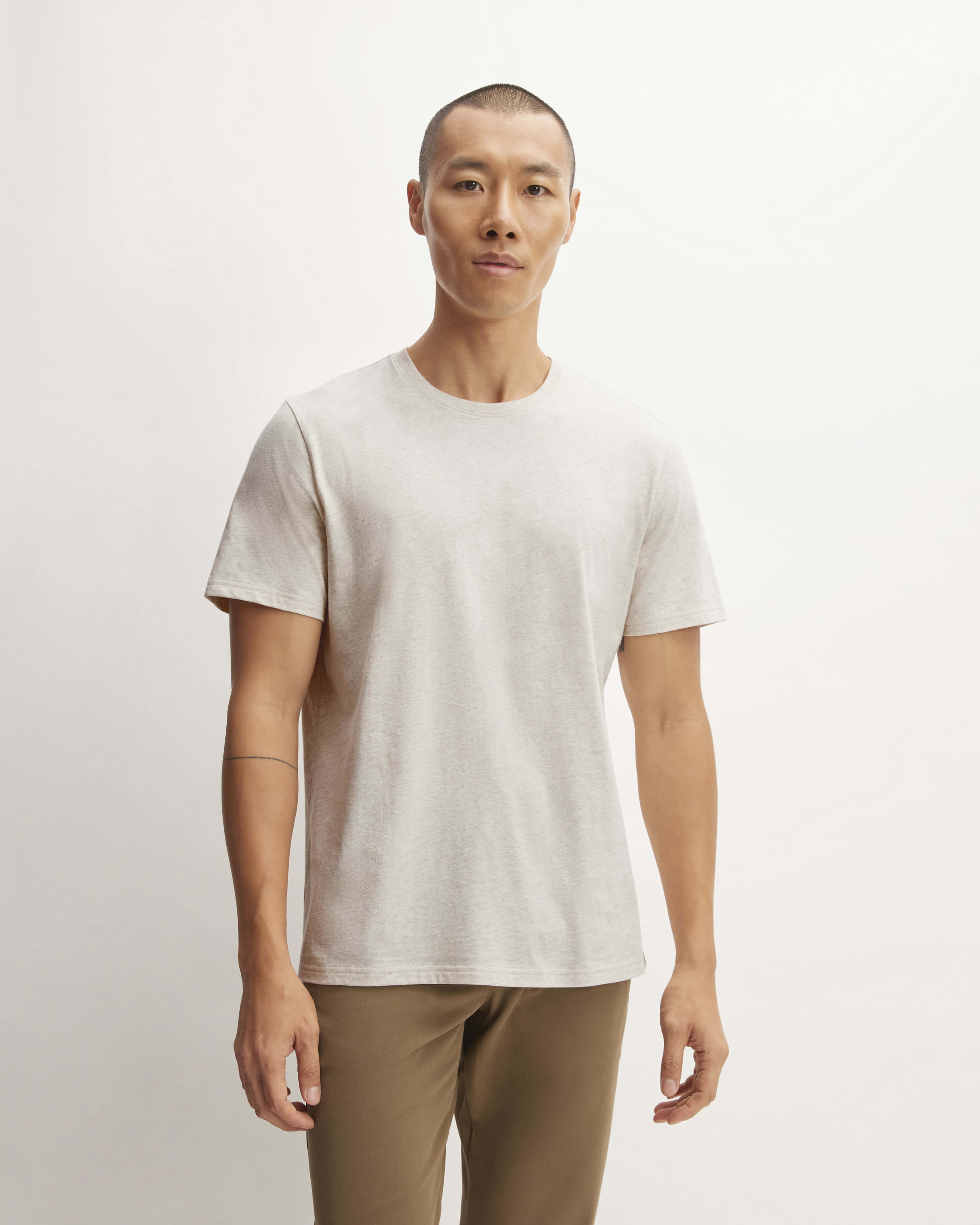 Essential Slim-Fit Crewneck Men's Tall Tees White