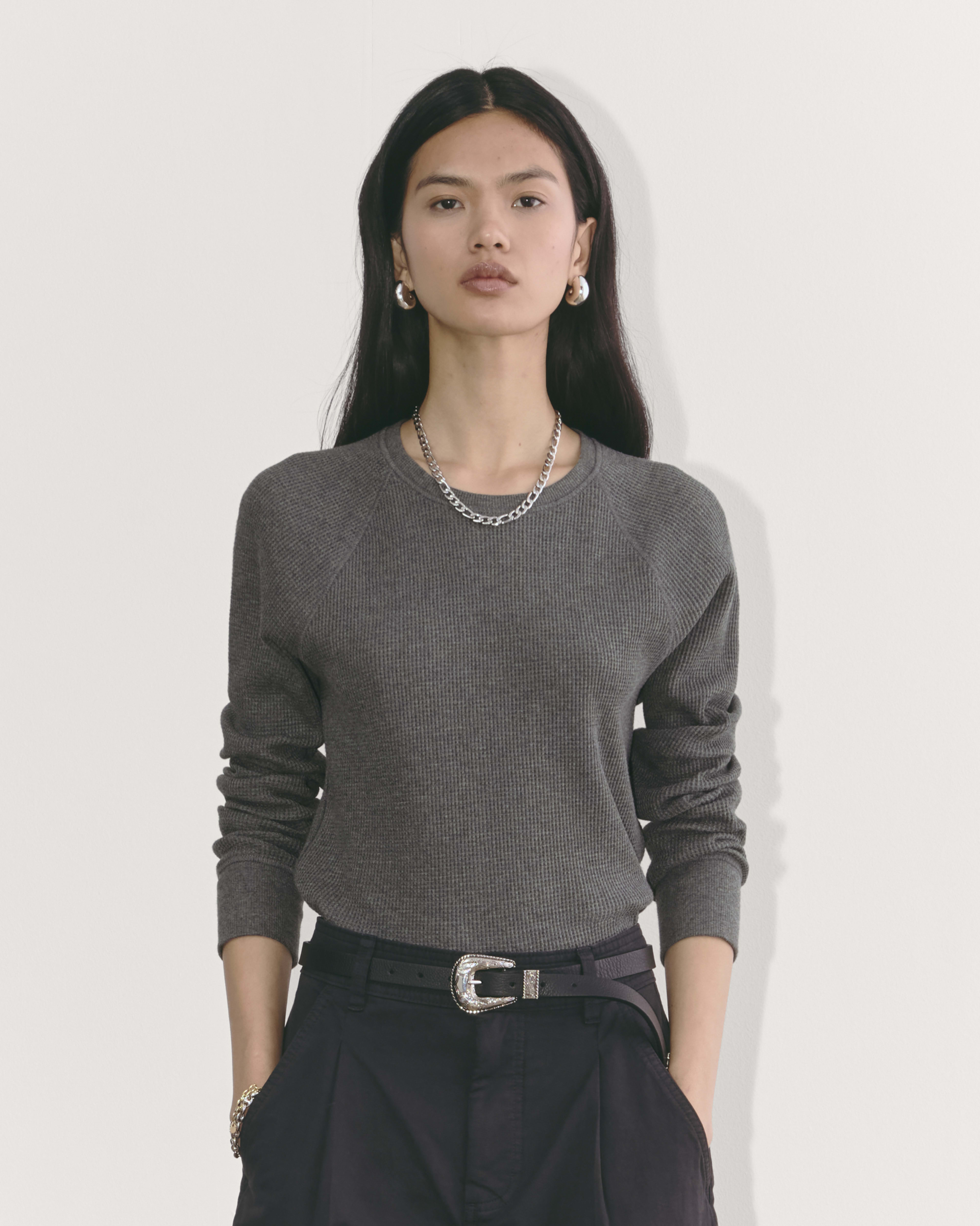 Everlane cashmere waffle crew discount