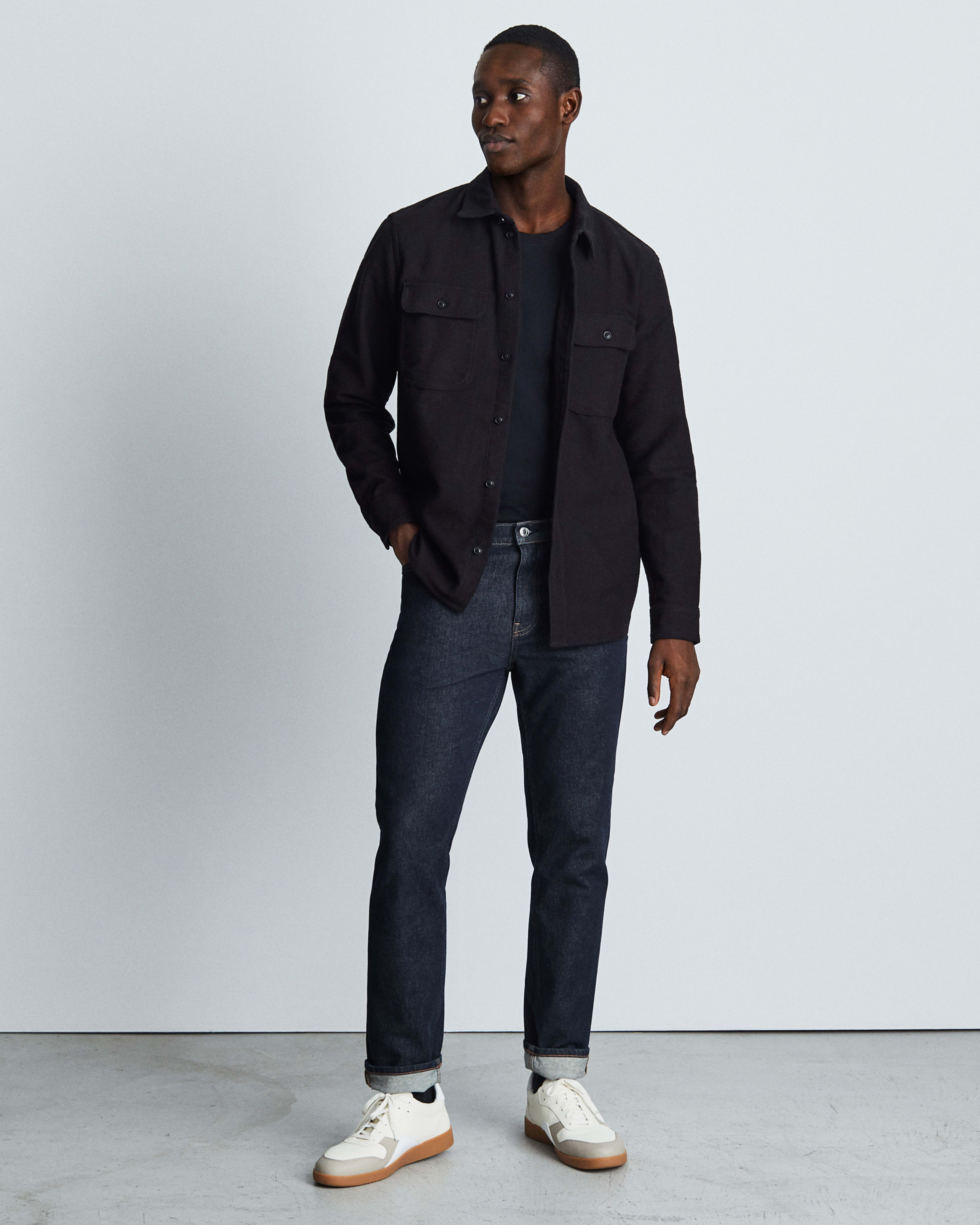 The Relaxed 4 Way Stretch Organic Jean Uniform Dark Indigo Everlane