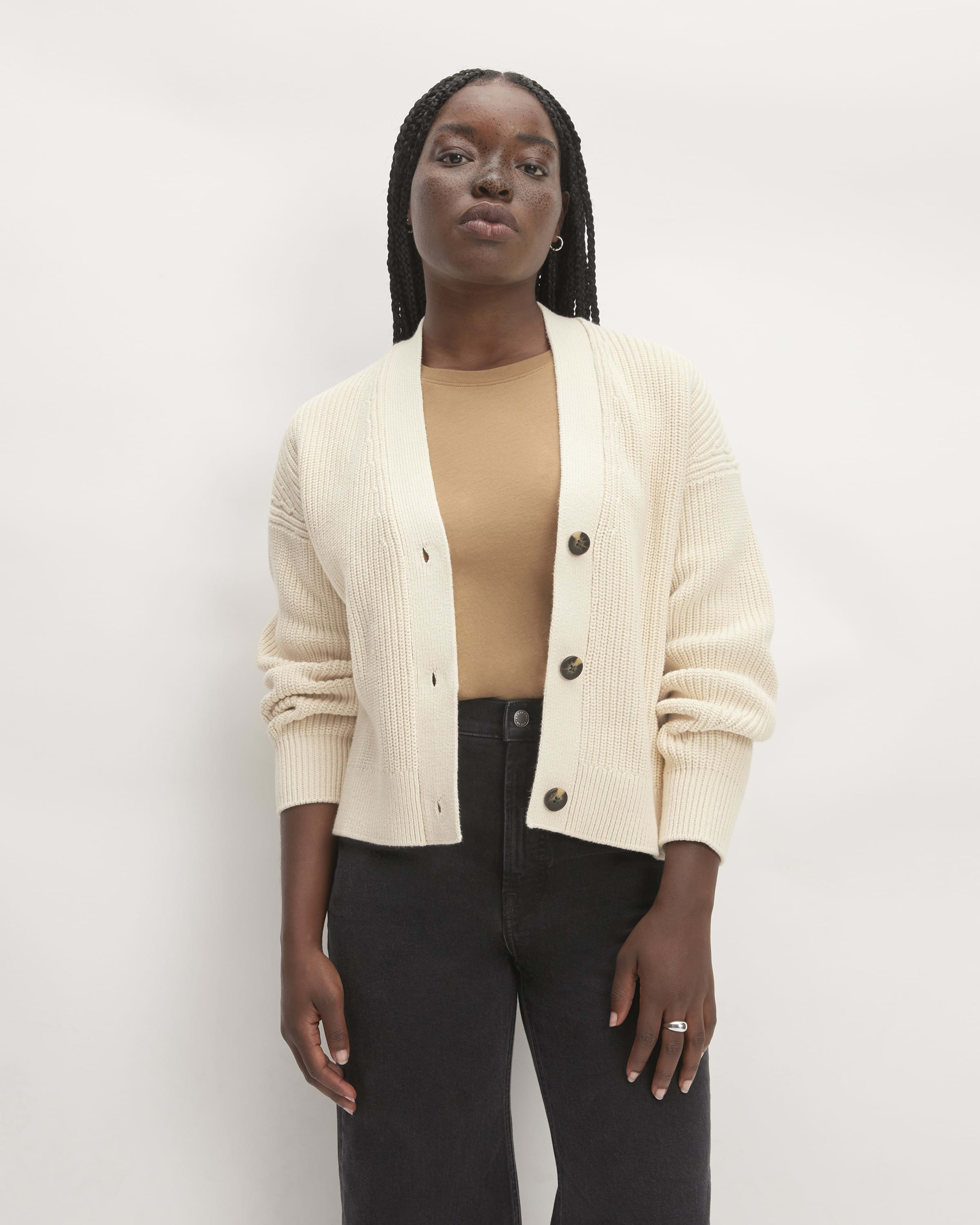 The Organic Cotton Relaxed Cardigan Canvas – Everlane