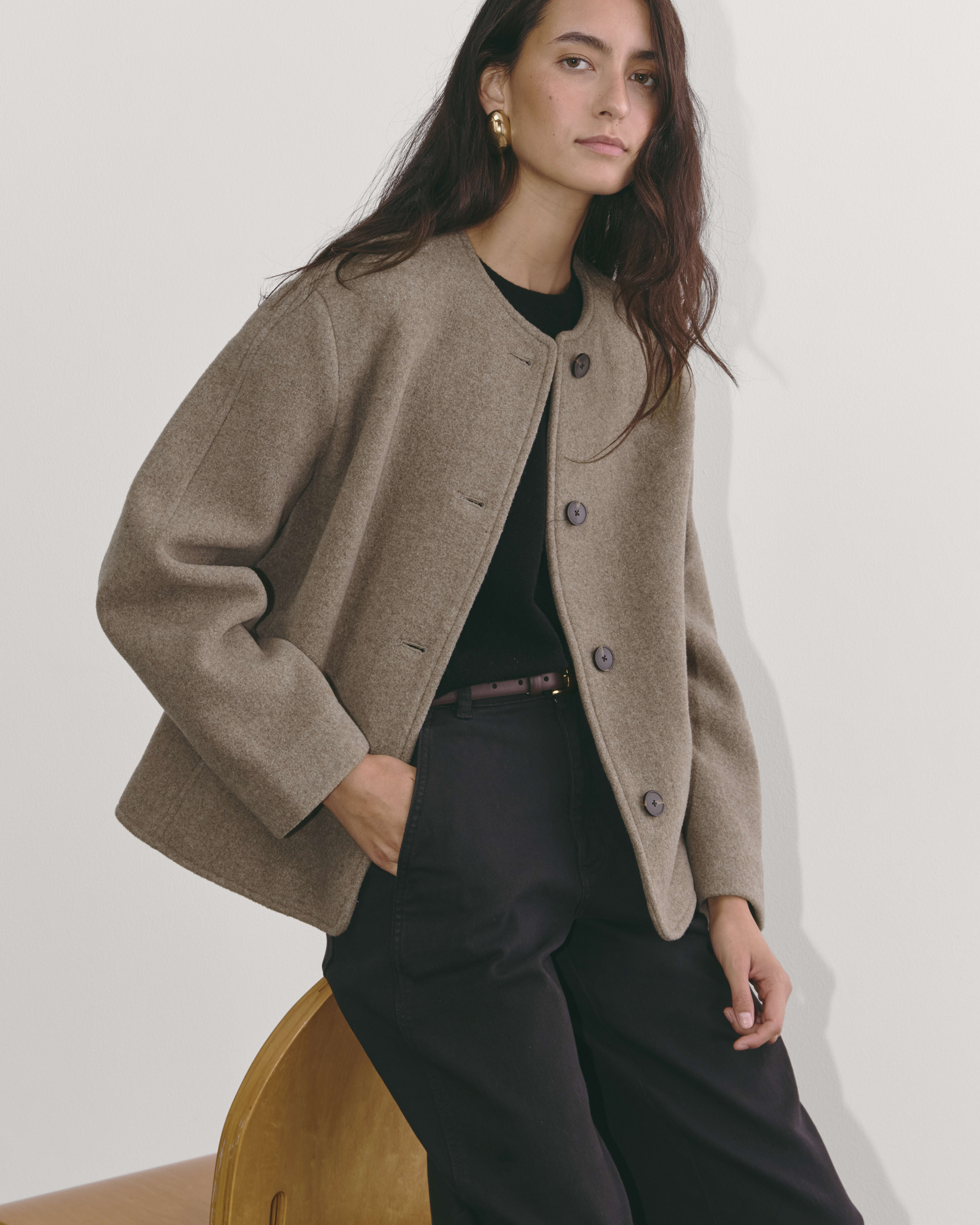 Wool cocoon coat cheap
