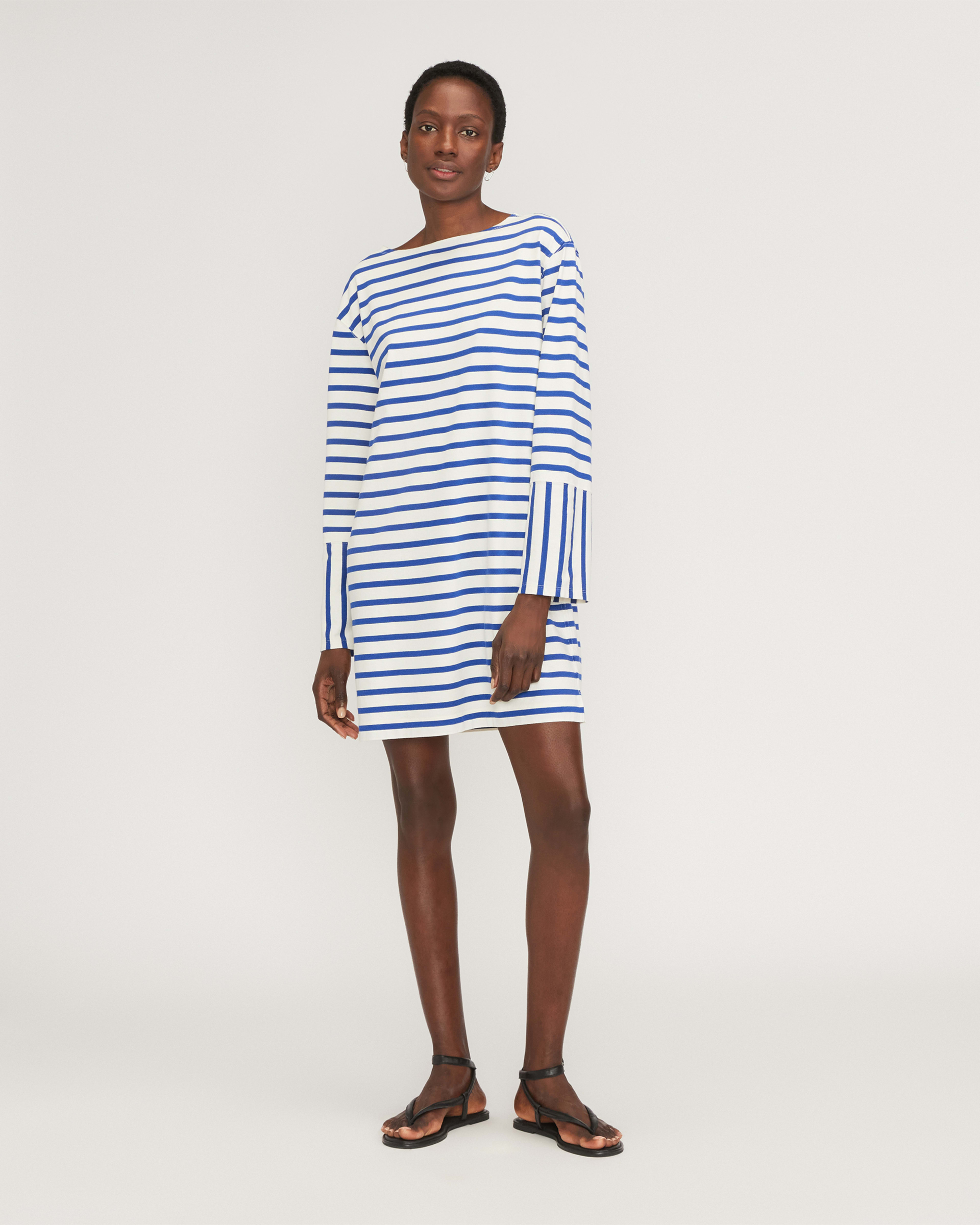 Striped tee dress store
