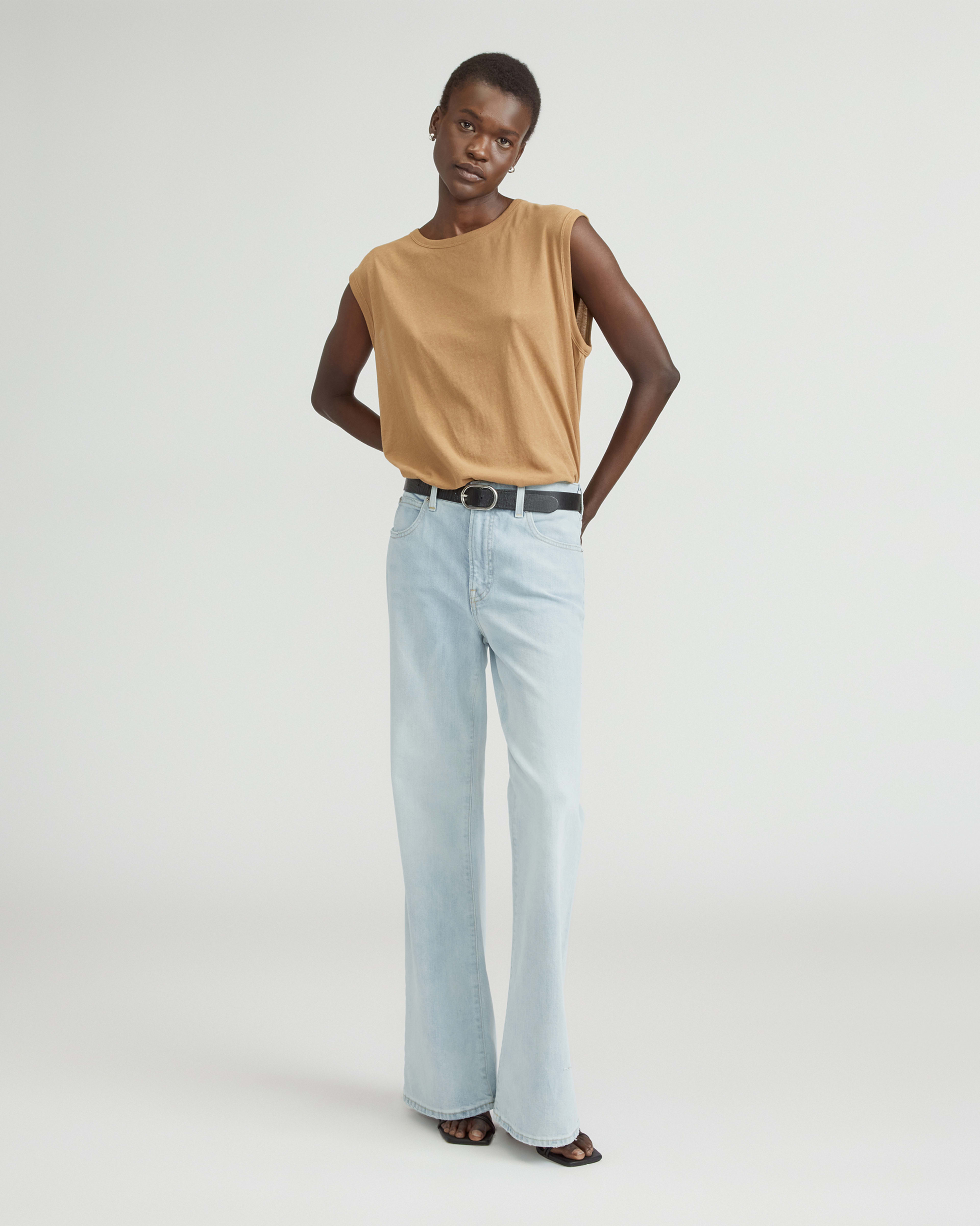 Jeans high waist flare top