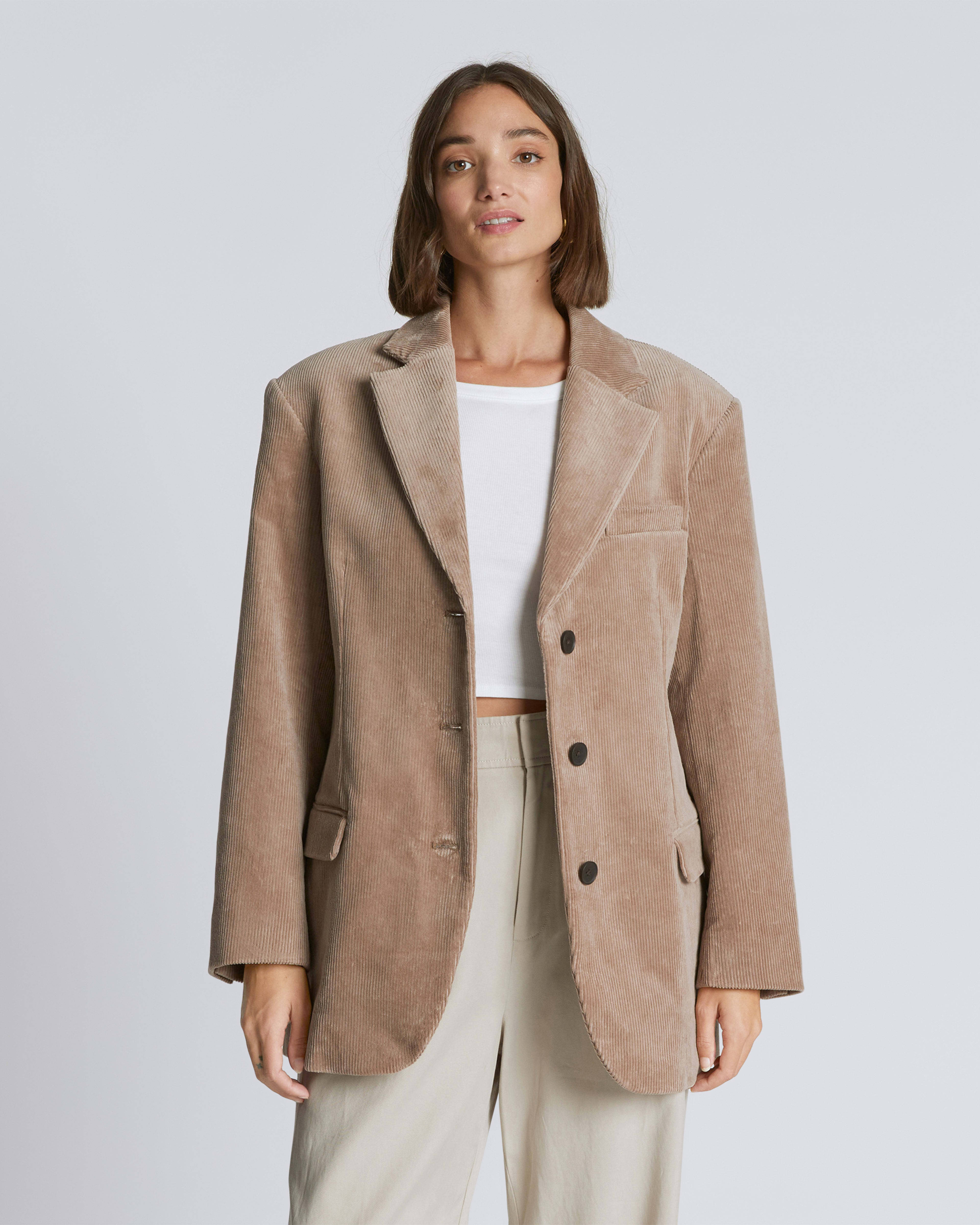 Taupe blazer womens discount