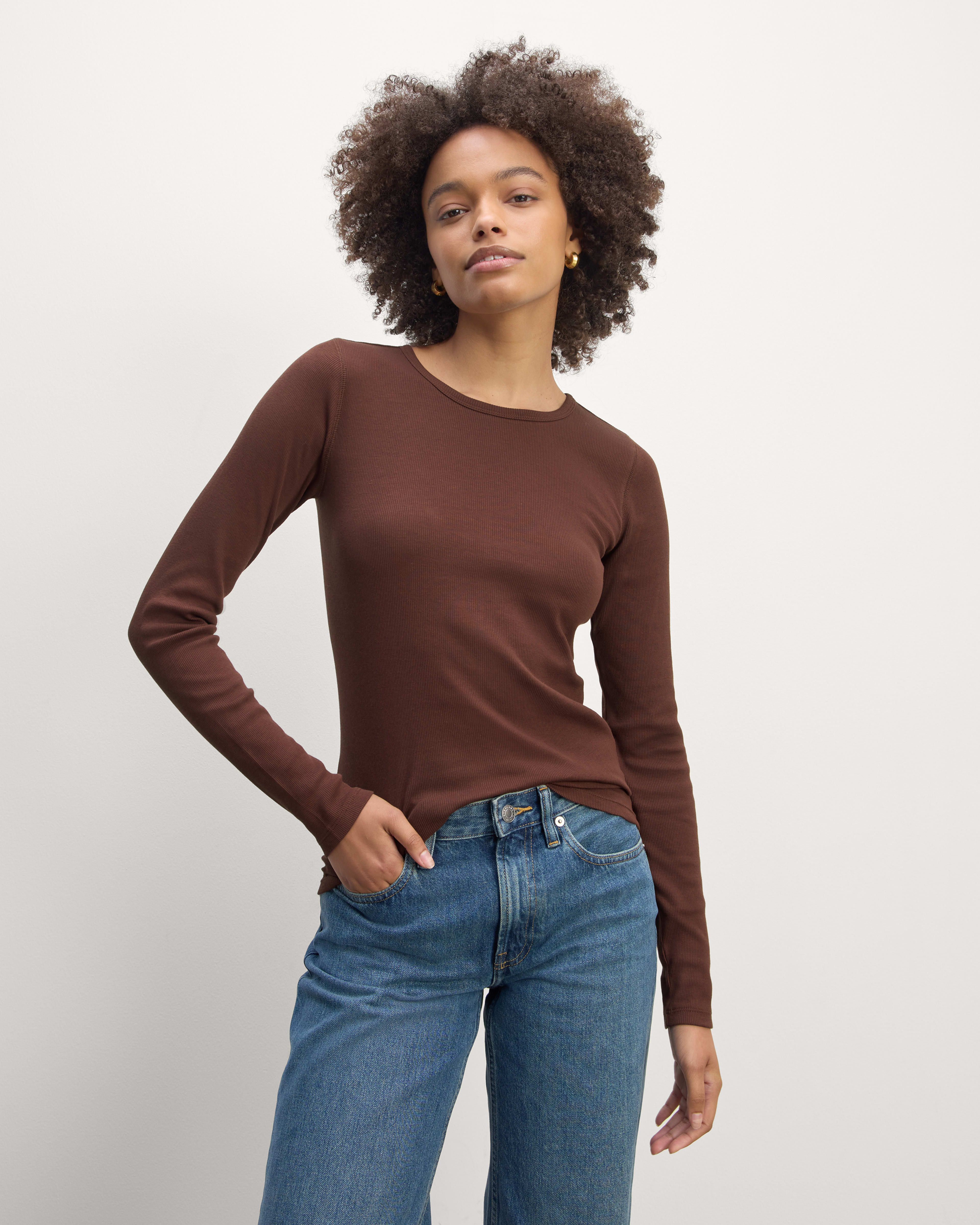 The Luxe Rib Long-Sleeve Crew