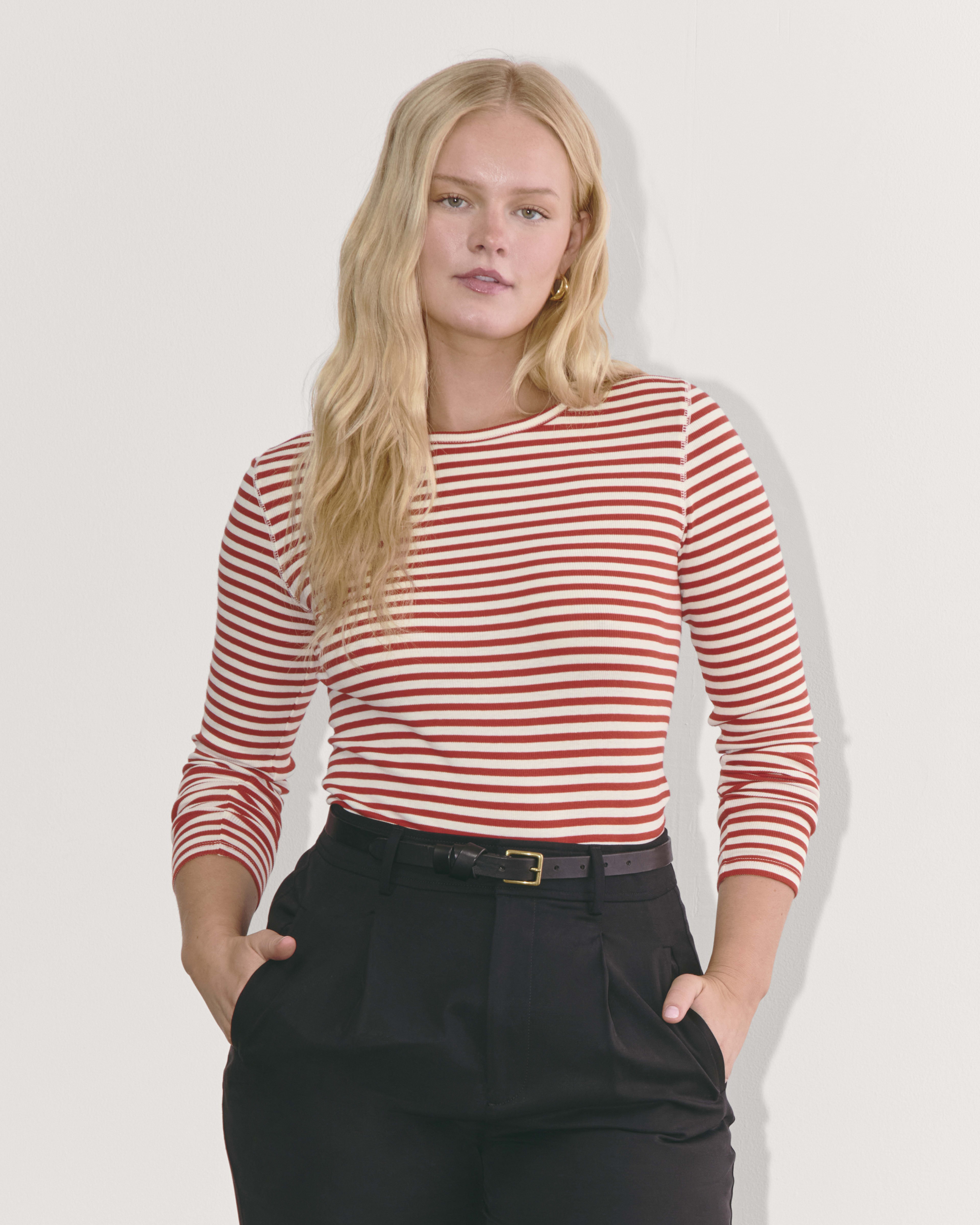 The Luxe Rib Long-Sleeve Crew