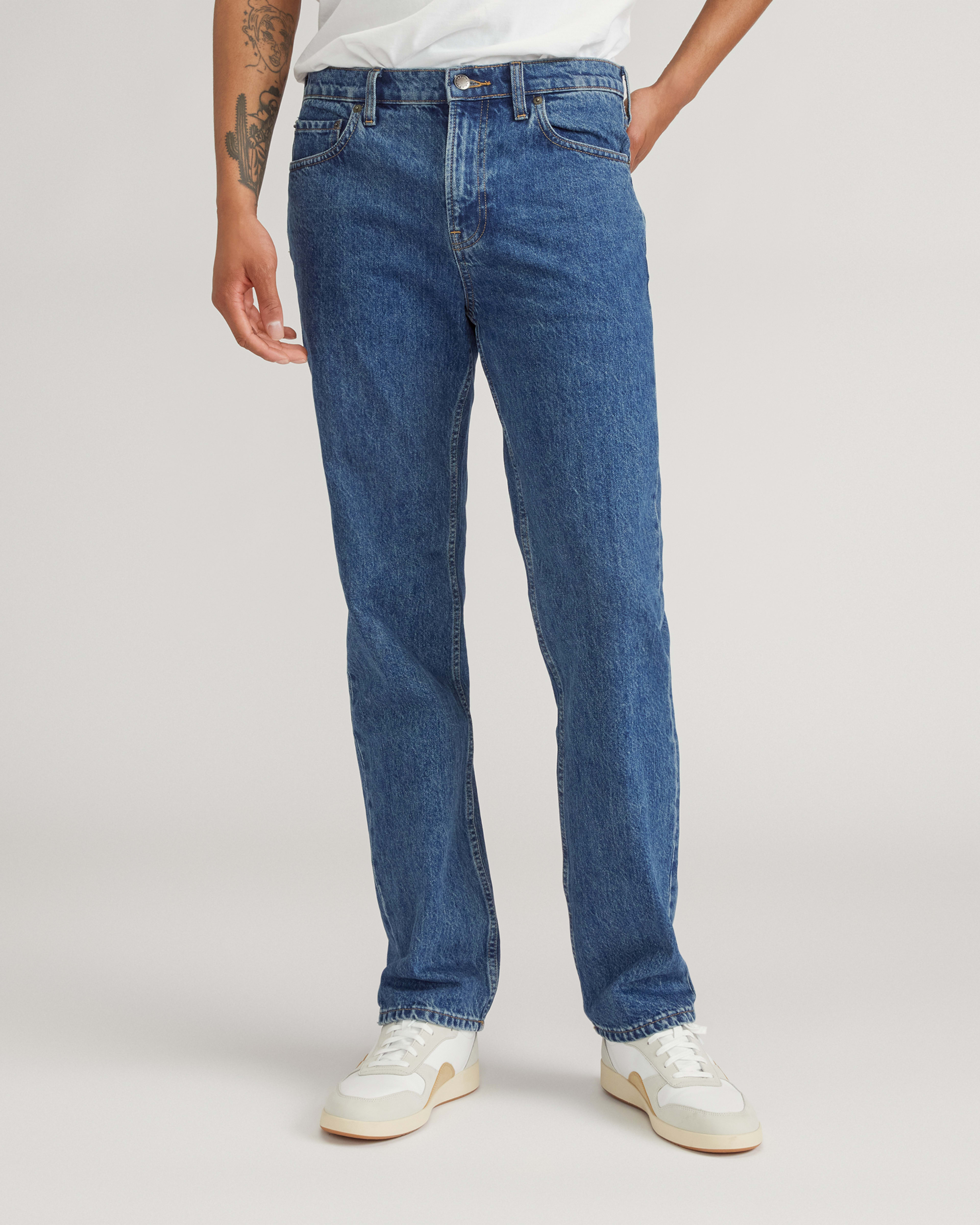 Vibrant blue jeans sales
