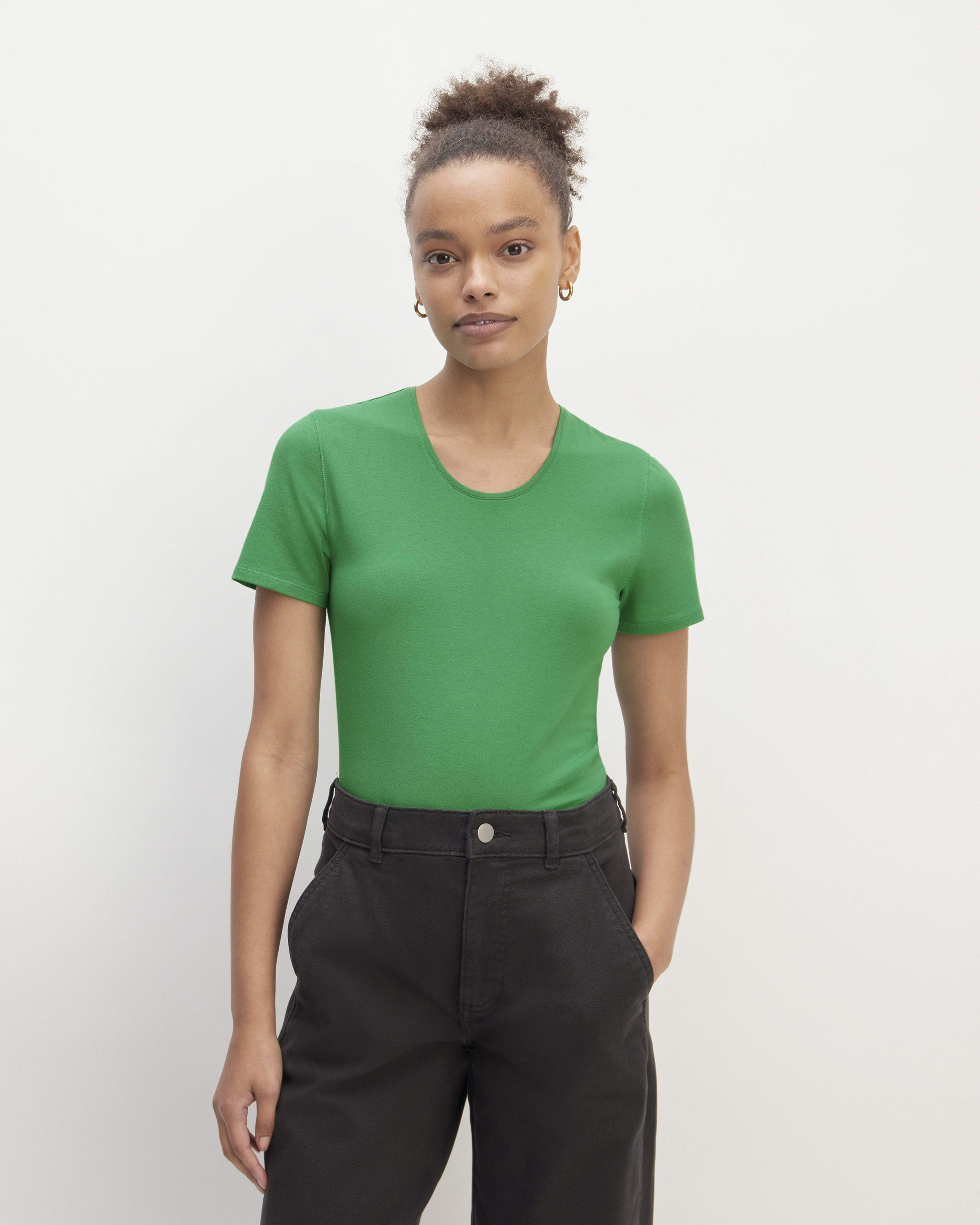 The Supima® Form Crew Neck Tee Grass Green – Everlane