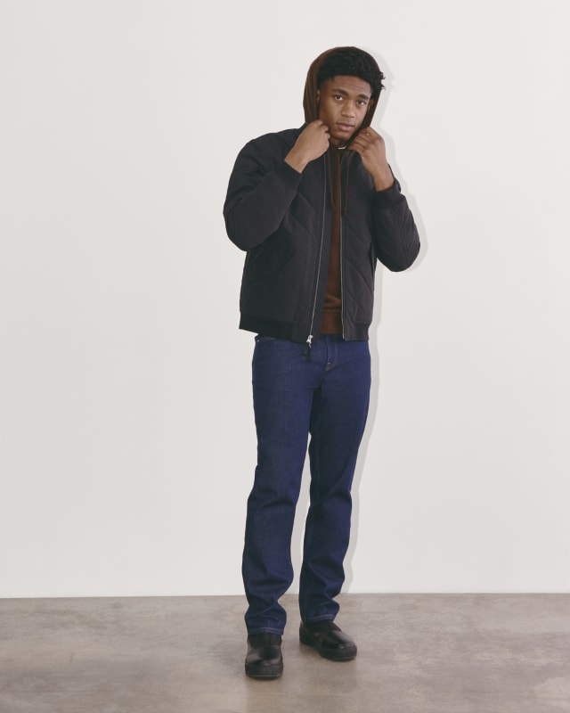 Everlane Felted Wool Hoodie in Heather Mahogany