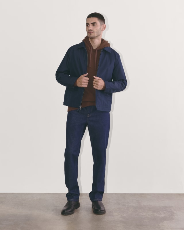 Everlane Waffle Hoodie in Dark Mahogany