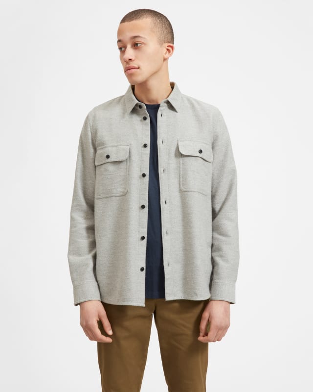 Men's Heavyweight Overshirt Heather Grey - Image 1