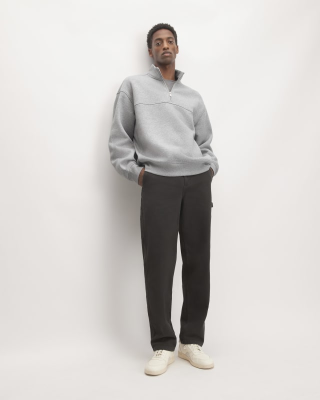 Men's Renew Fleece Half Zip Heathered Grey - Image 2